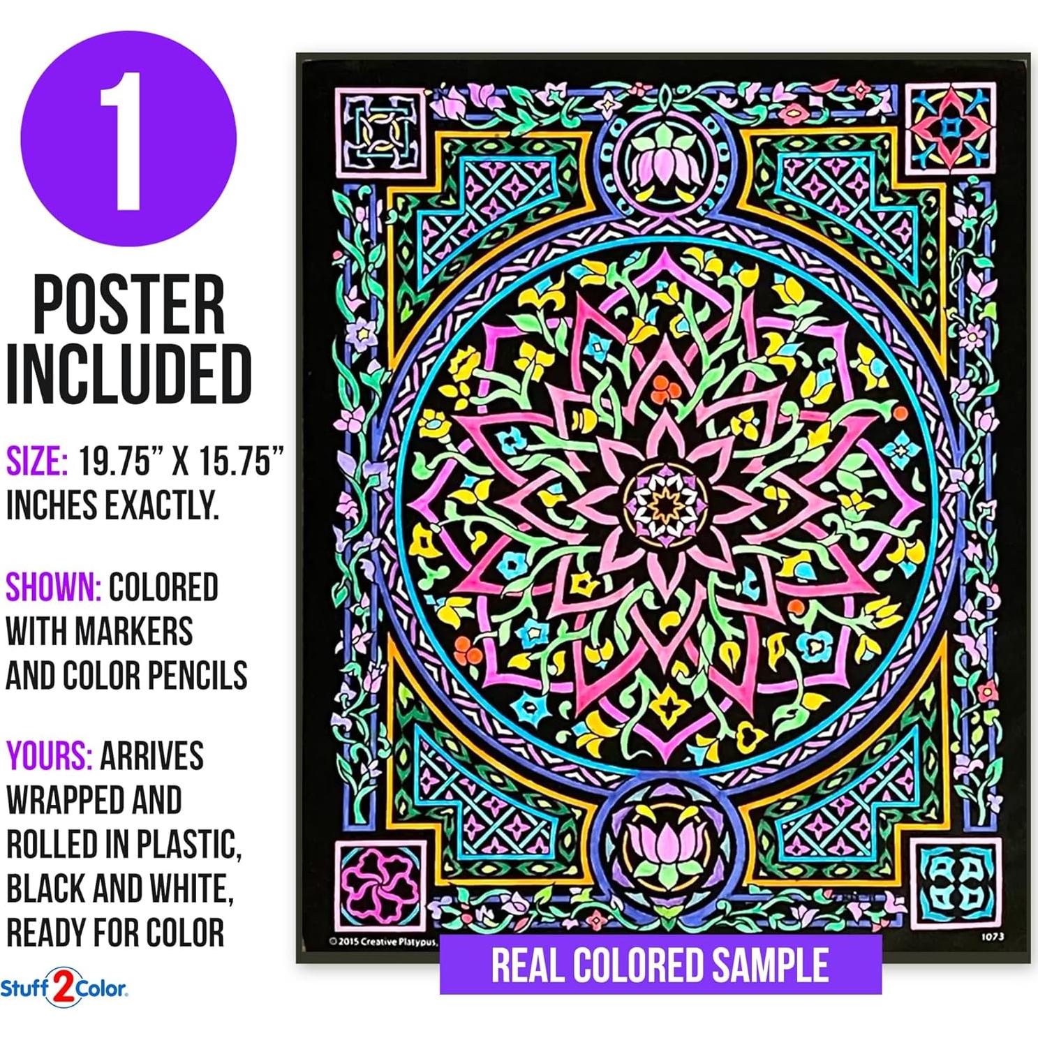 Póster de Colorear Terciopelo Negro Stuff2Color 40x51 cm