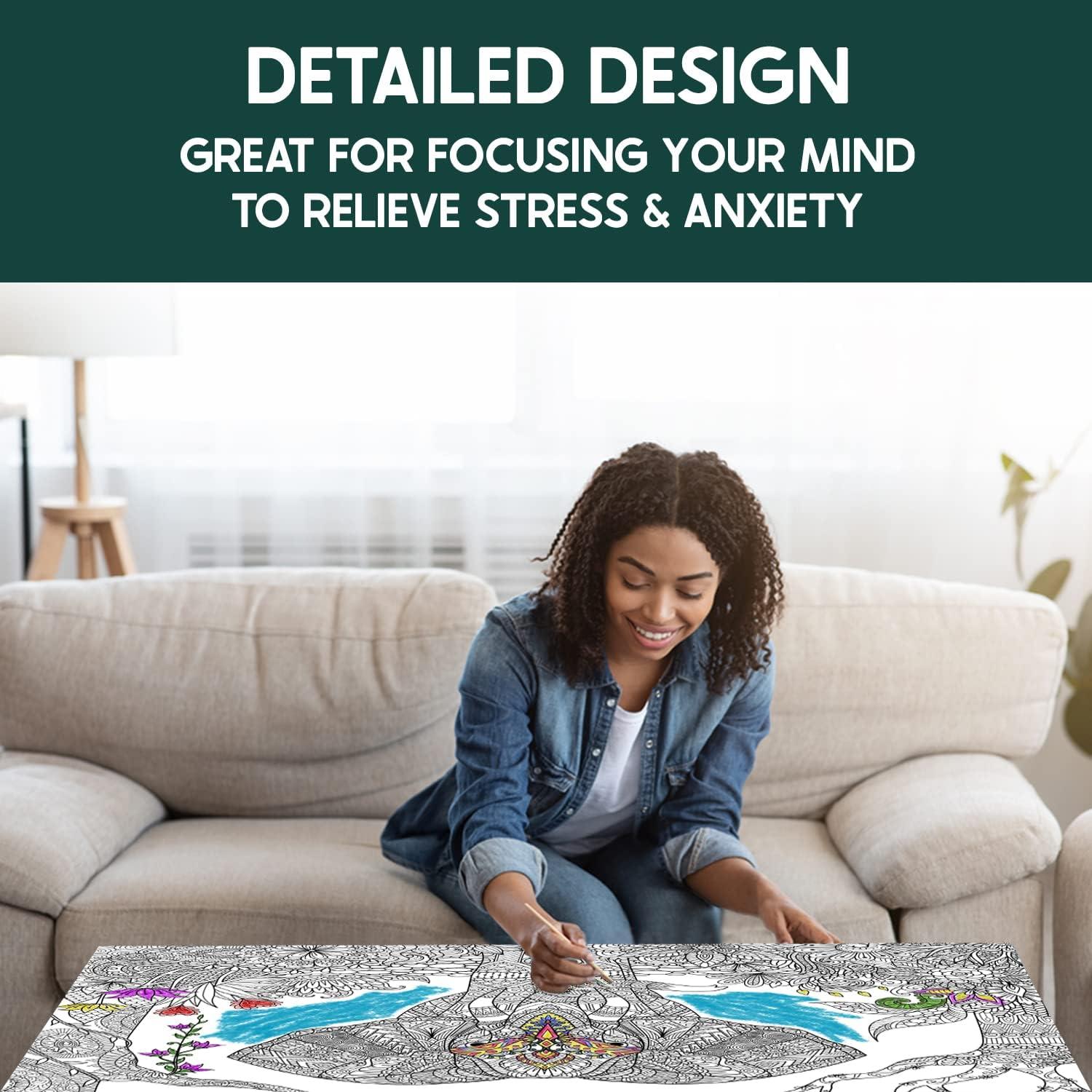 Póster para Colorear Elefante Dekali 132 x 89 cm Papel Grueso