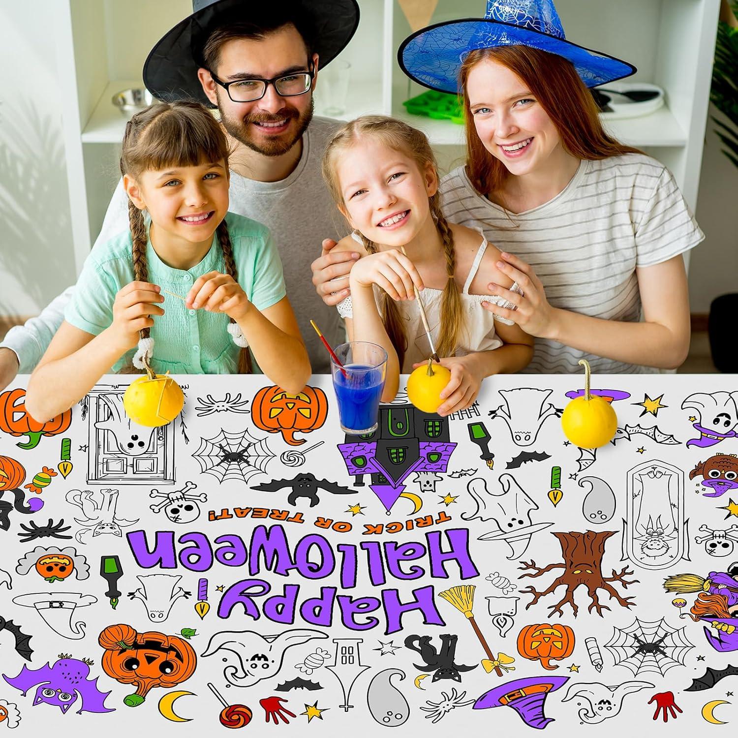 Mantel para Colorear Halloween PERFQU 182.9x76.2 cm Desechable
