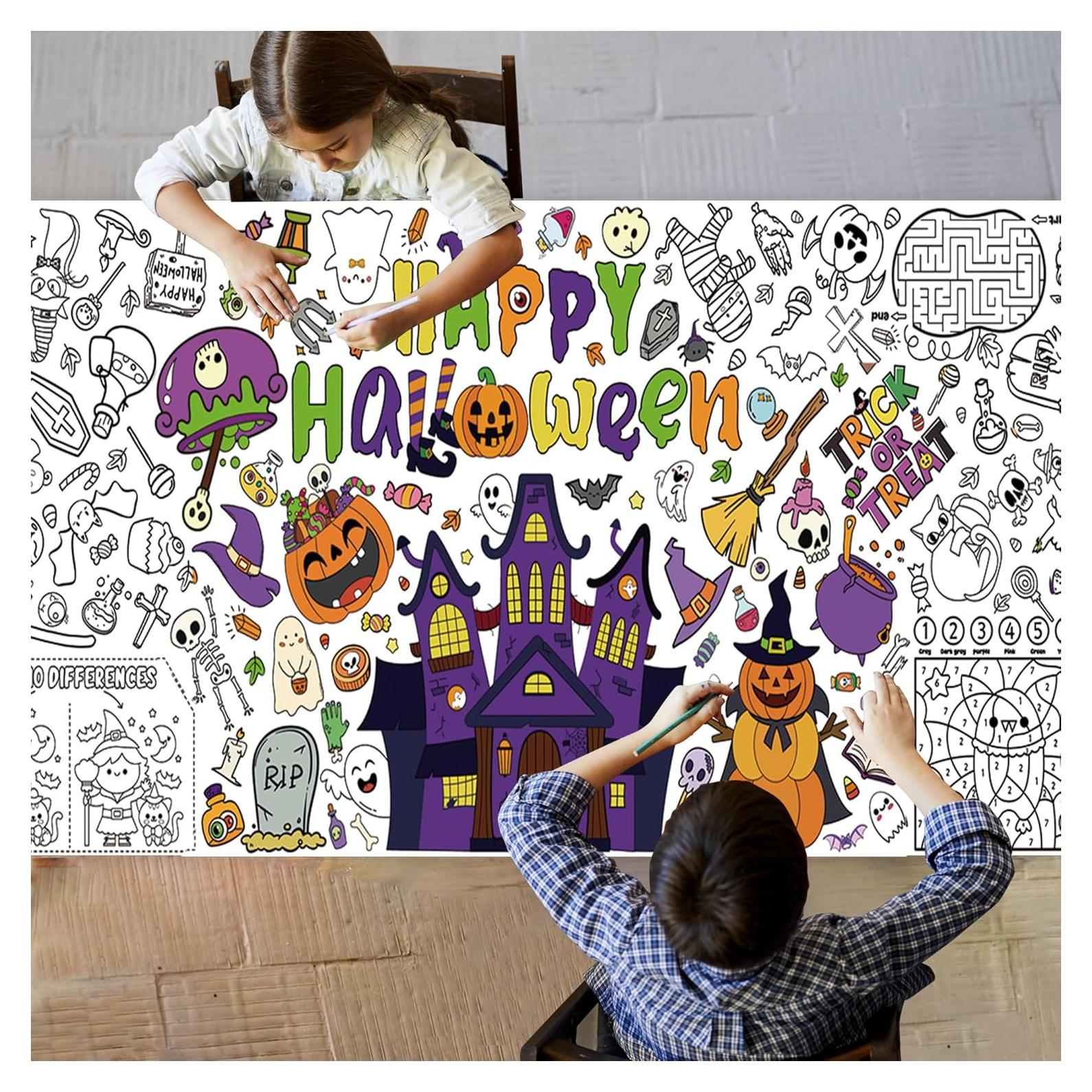 Póster Gigante para Colorear Halloween BCCSNNM 80 x 182 cm