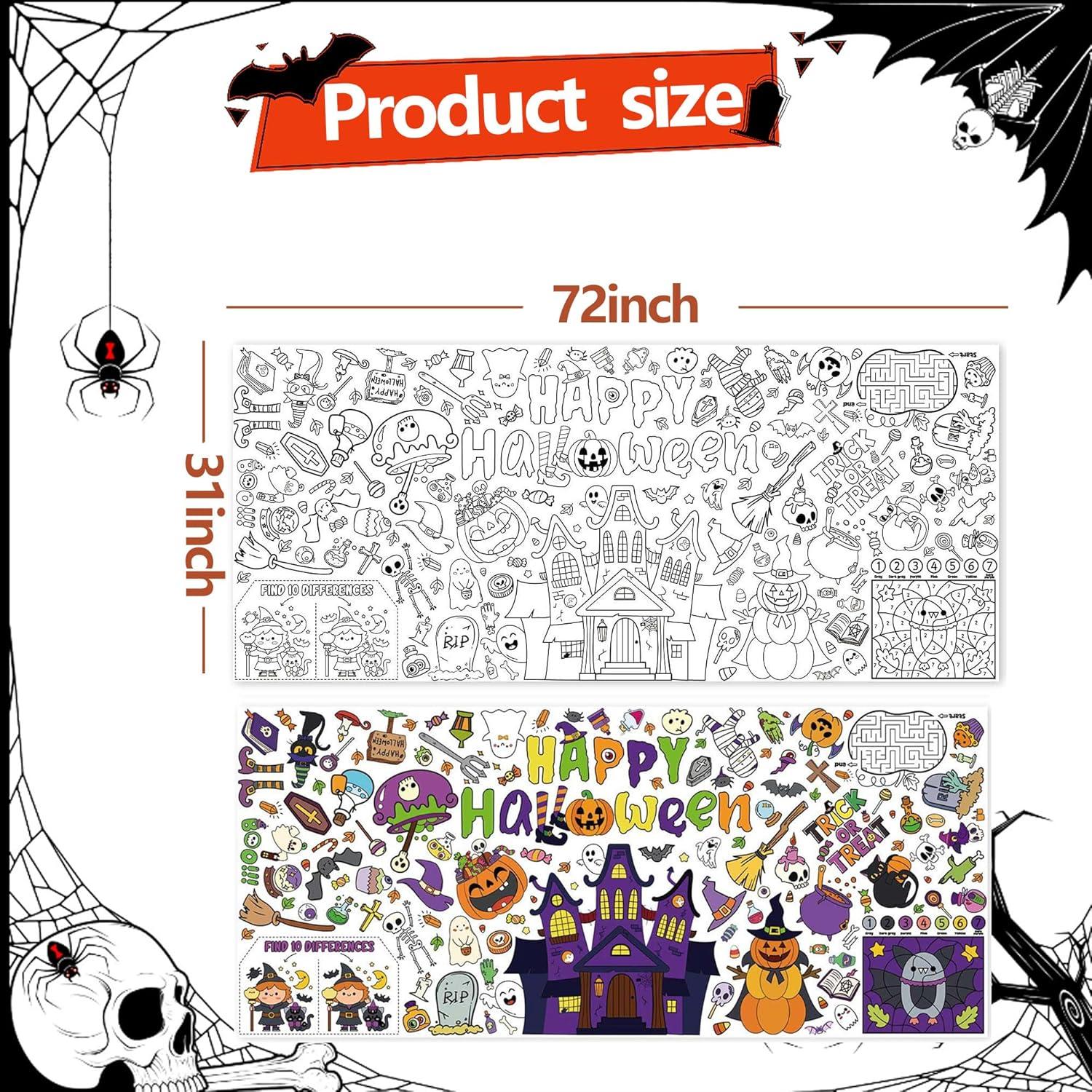 Póster Gigante para Colorear Halloween BCCSNNM 80 x 182 cm