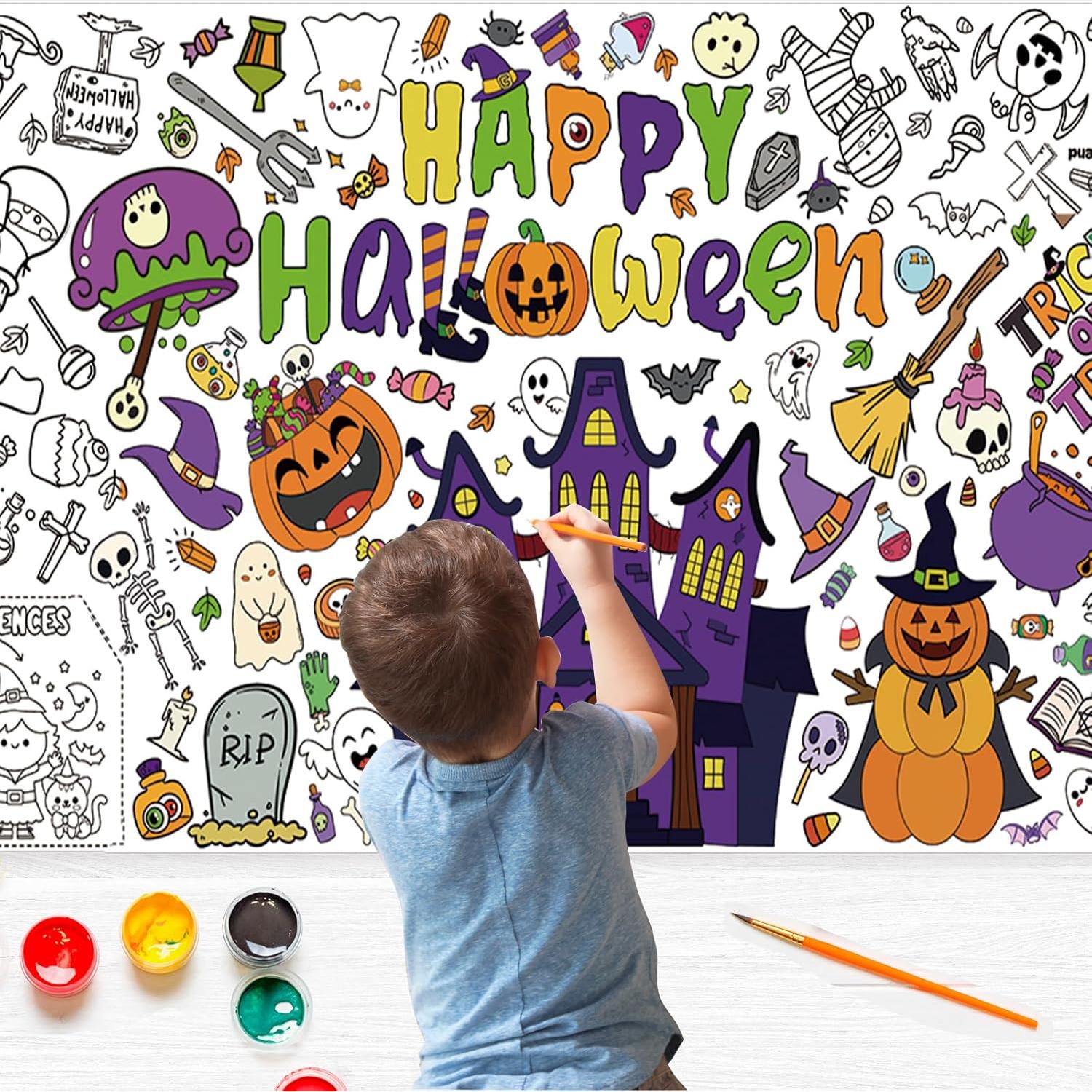 Póster Gigante para Colorear Halloween BCCSNNM 80 x 182 cm