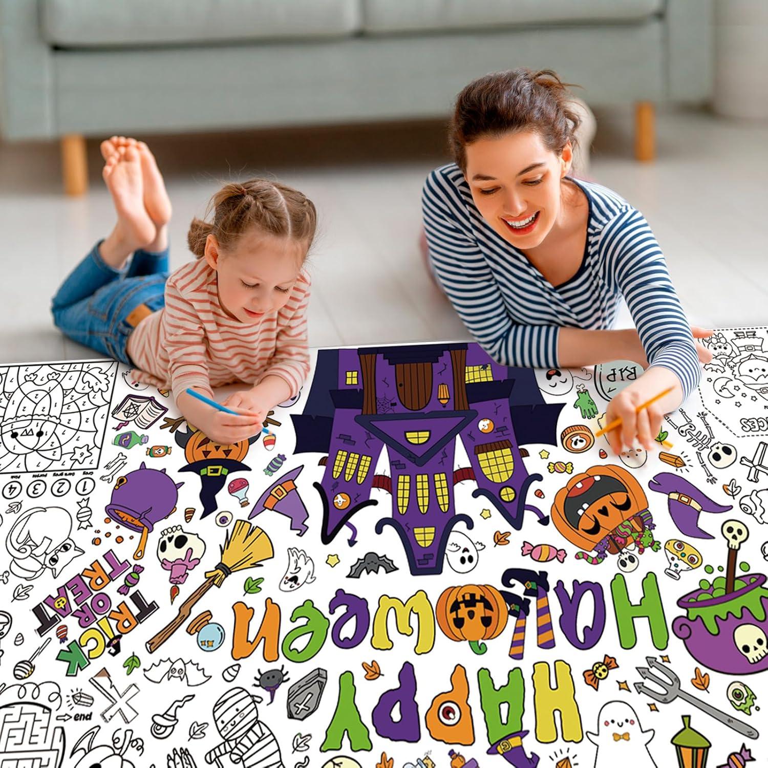 Póster Gigante para Colorear Halloween BCCSNNM 80 x 182 cm