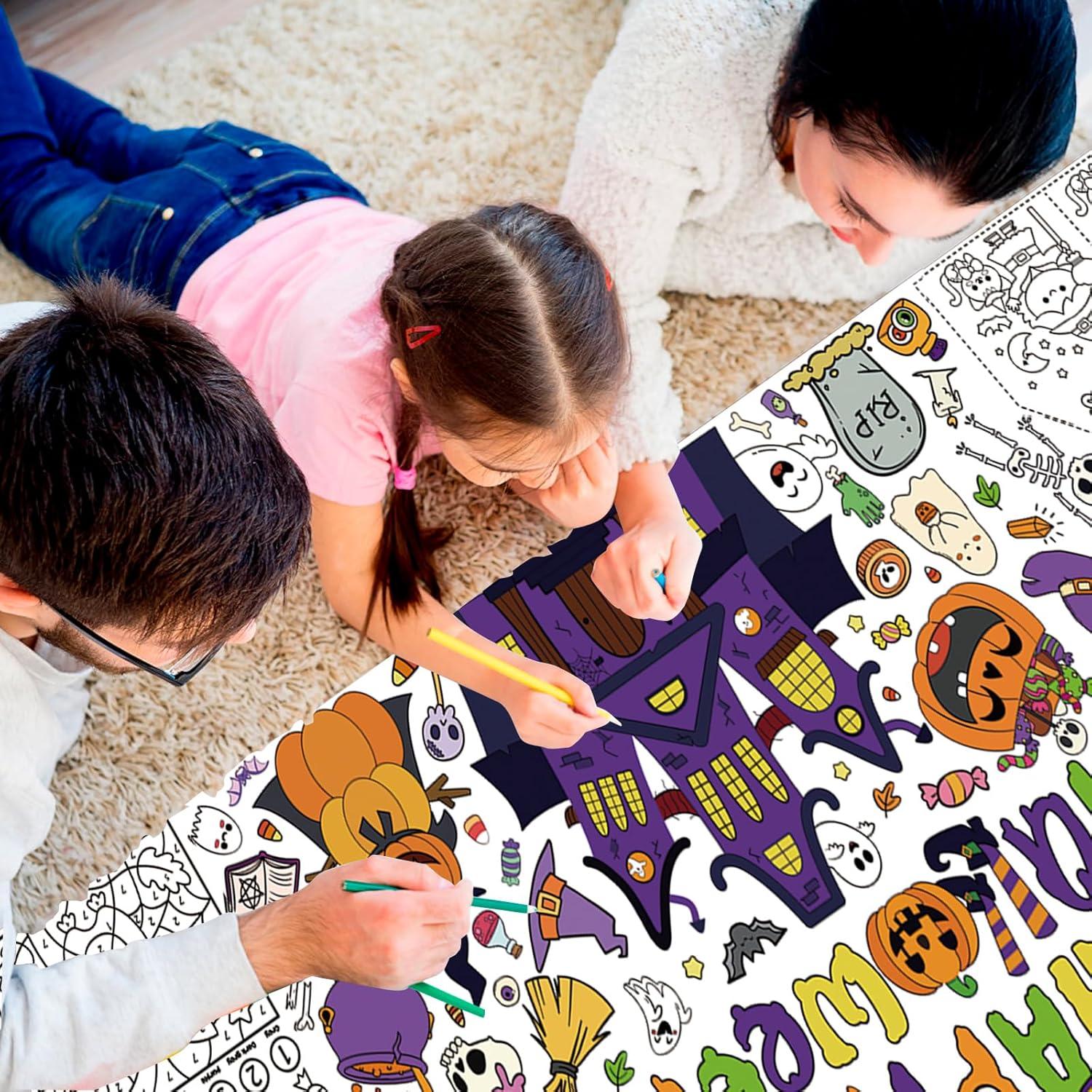 Póster Gigante para Colorear Halloween BCCSNNM 80 x 182 cm