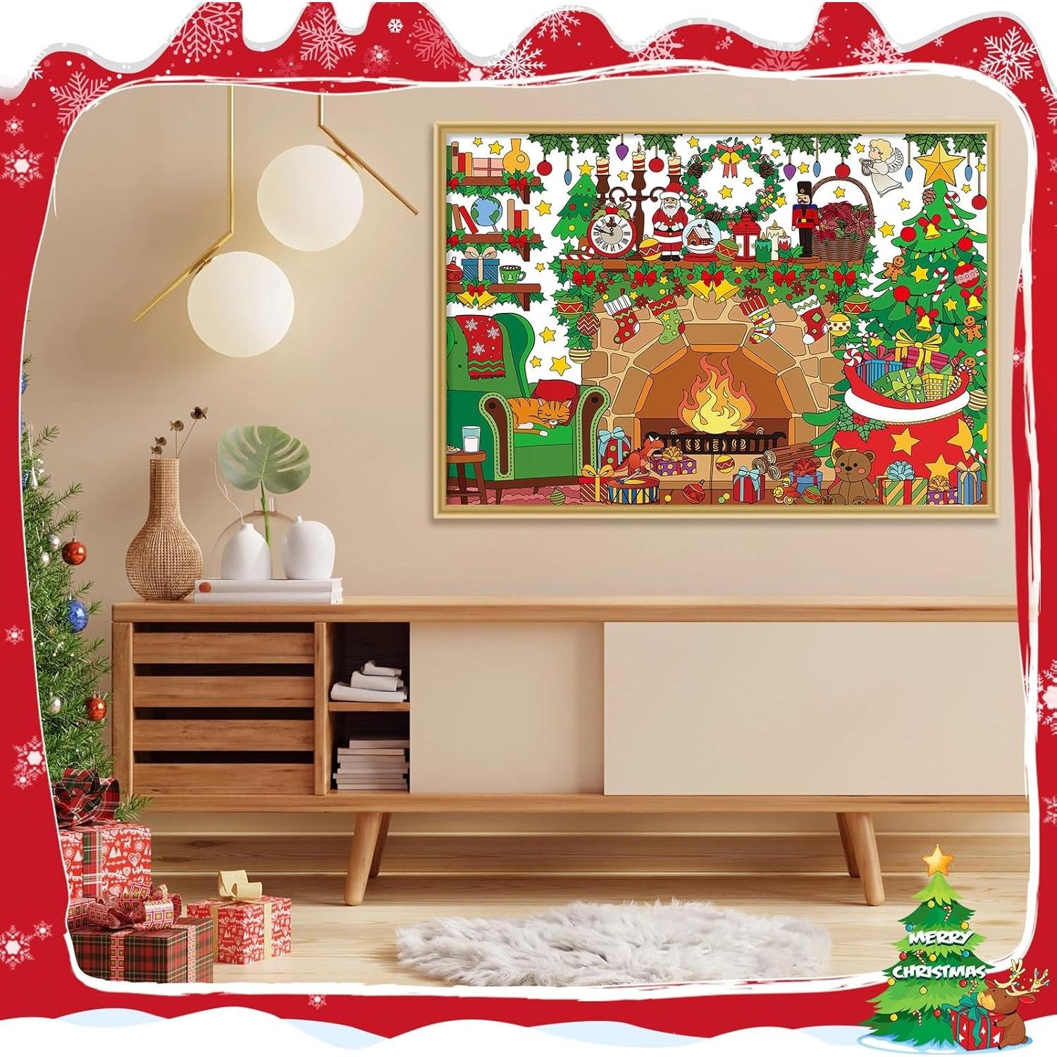 Set de 3 Hojas de Colorear Gigantes Navidad Pasimy 110x80 cm
