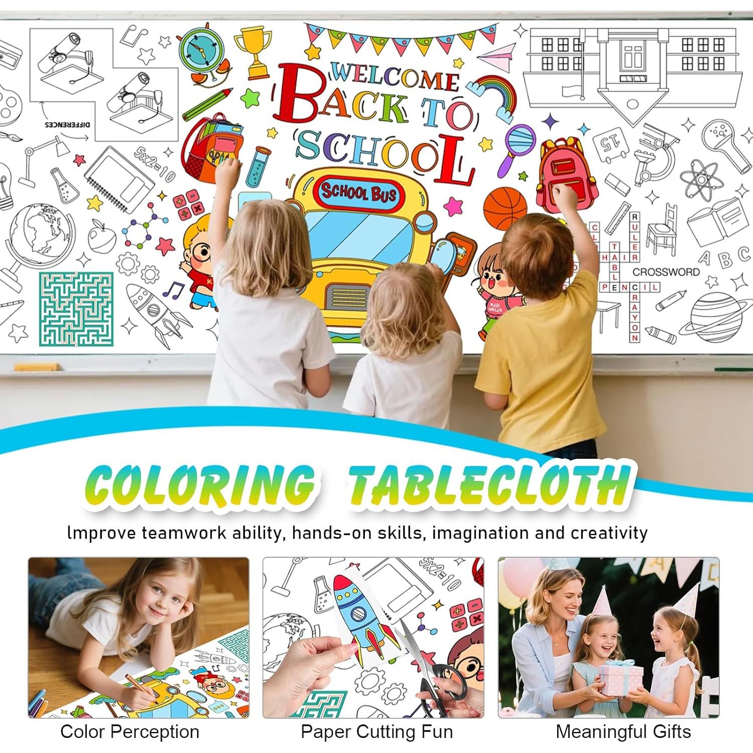 Póster Gigante para Colorear PHOGARY 183x76 cm Regreso a Clases