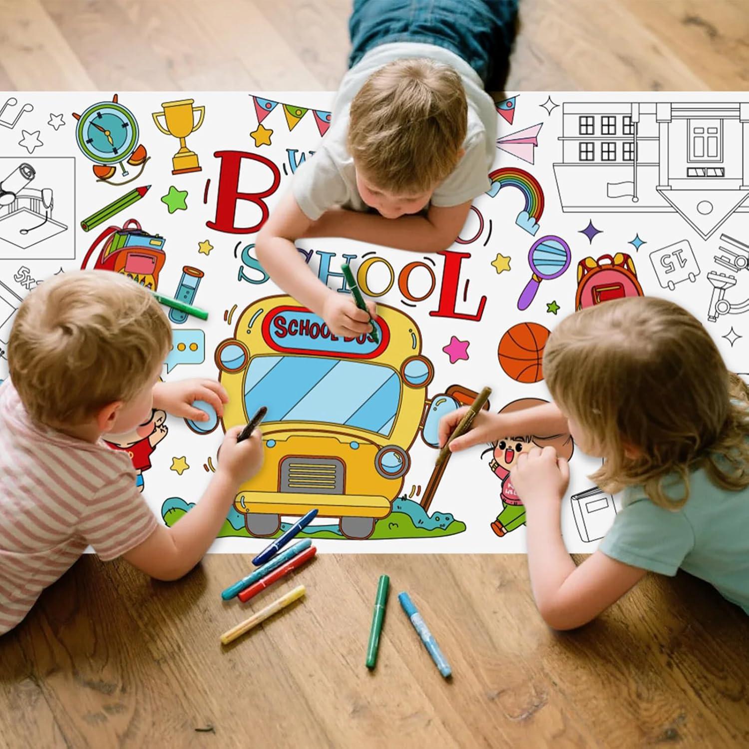 Póster Gigante para Colorear PHOGARY 183x76 cm Regreso a Clases