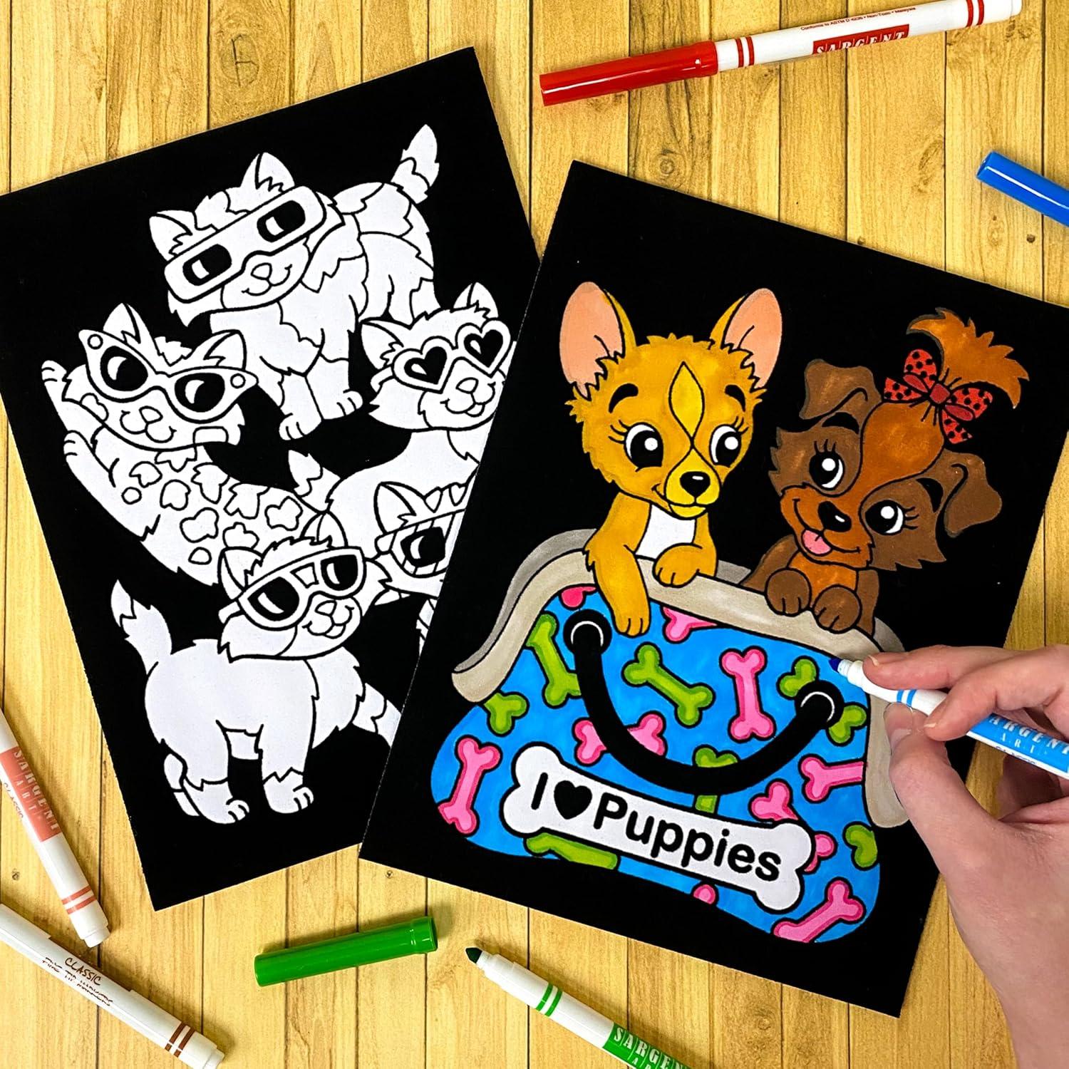 Pósters de Colorear Terciopelo Stuff2Color - Paquete de 6