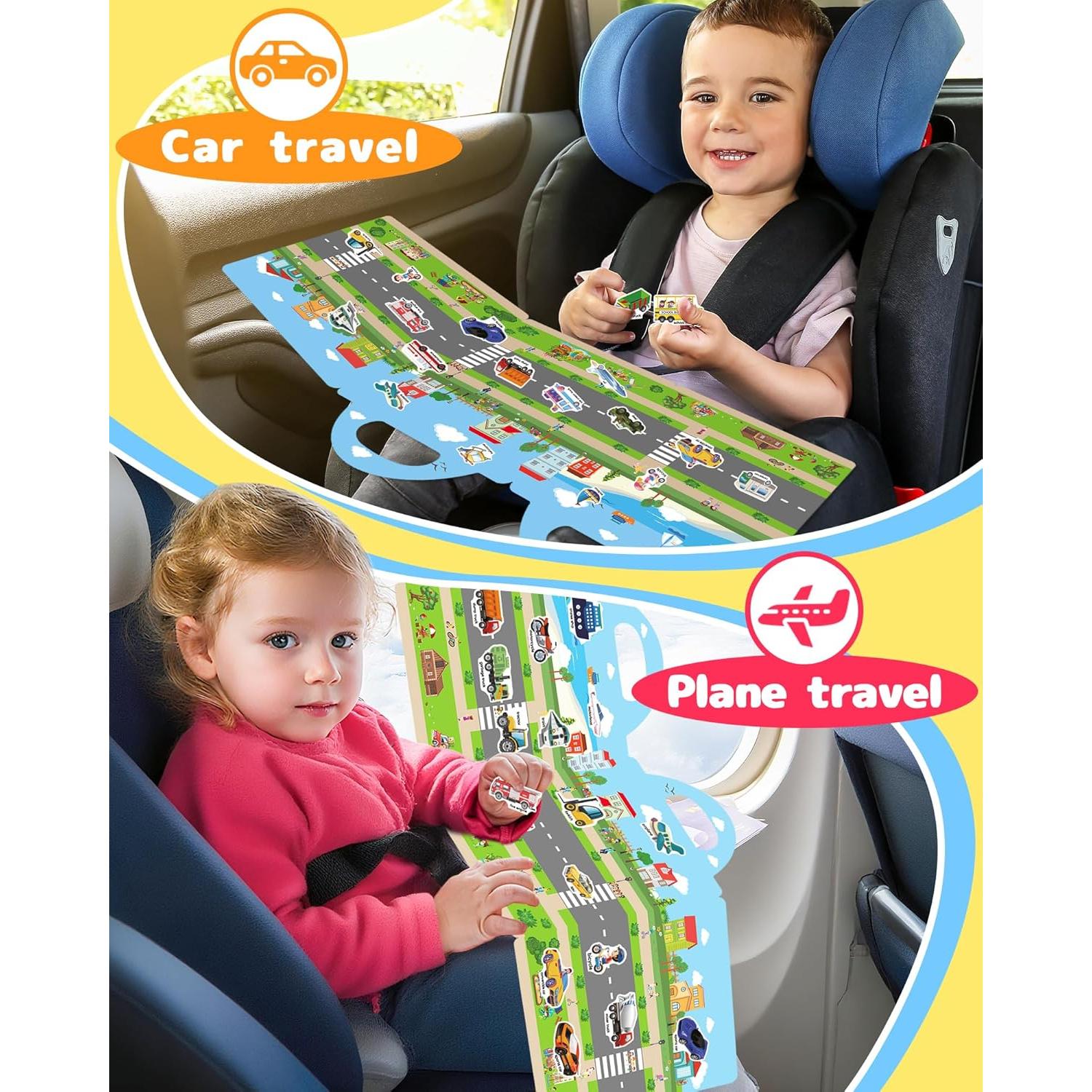 Libro de Pegatinas Reutilizables Benresive Vehículos 36 Piezas