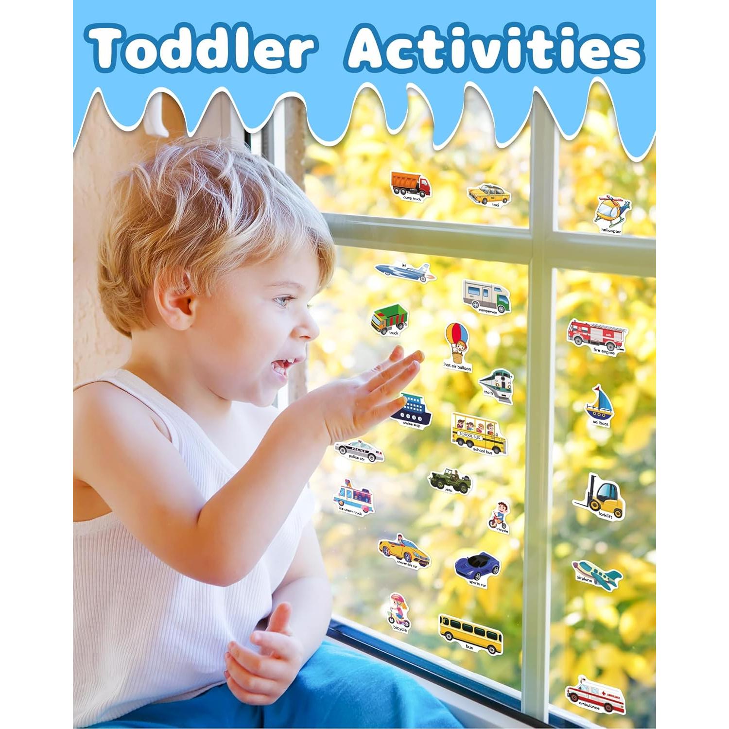 Libro de Pegatinas Reutilizables Benresive Vehículos 36 Piezas