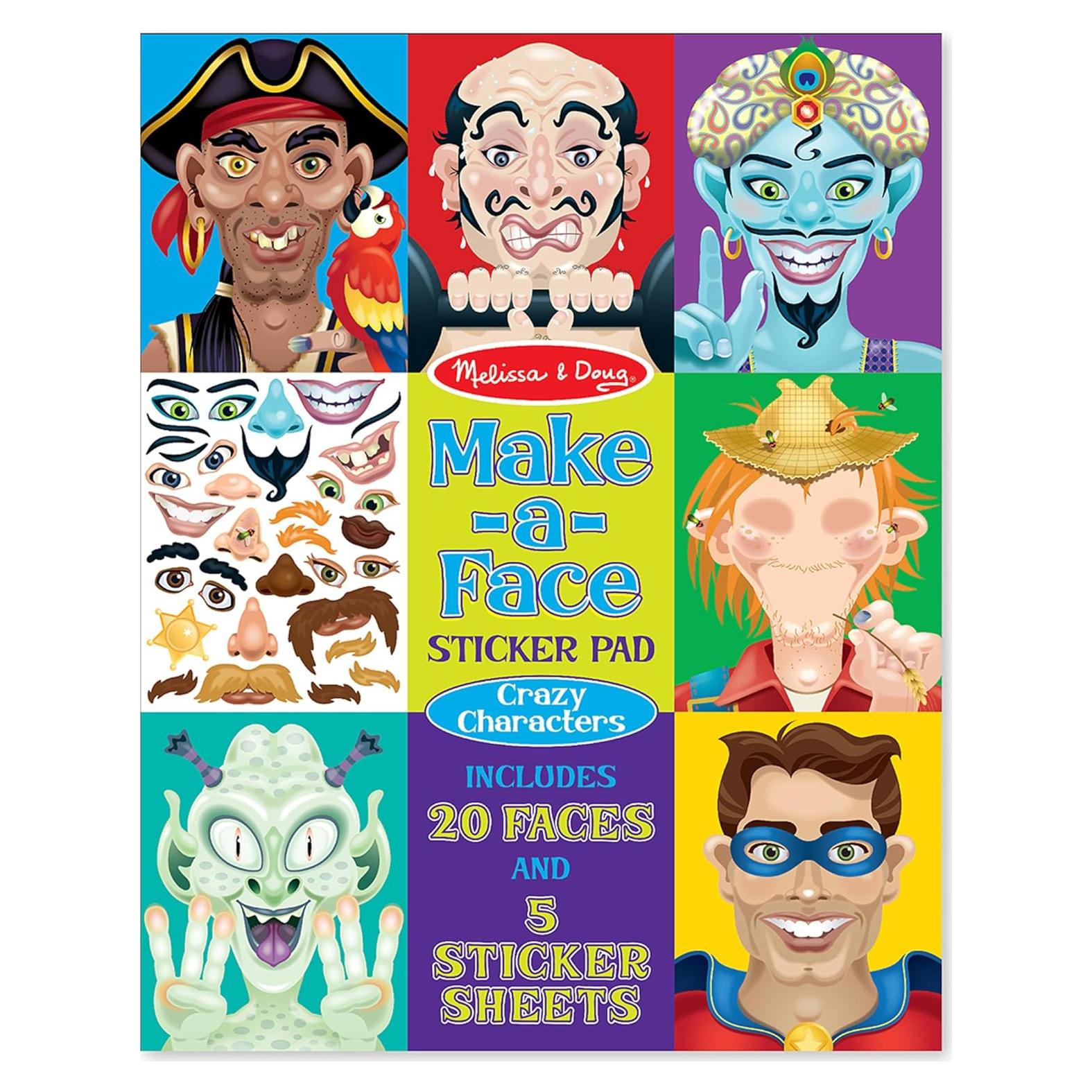 Almohadilla de Pegatinas Melissa & Doug Personajes Locos 20 Páginas