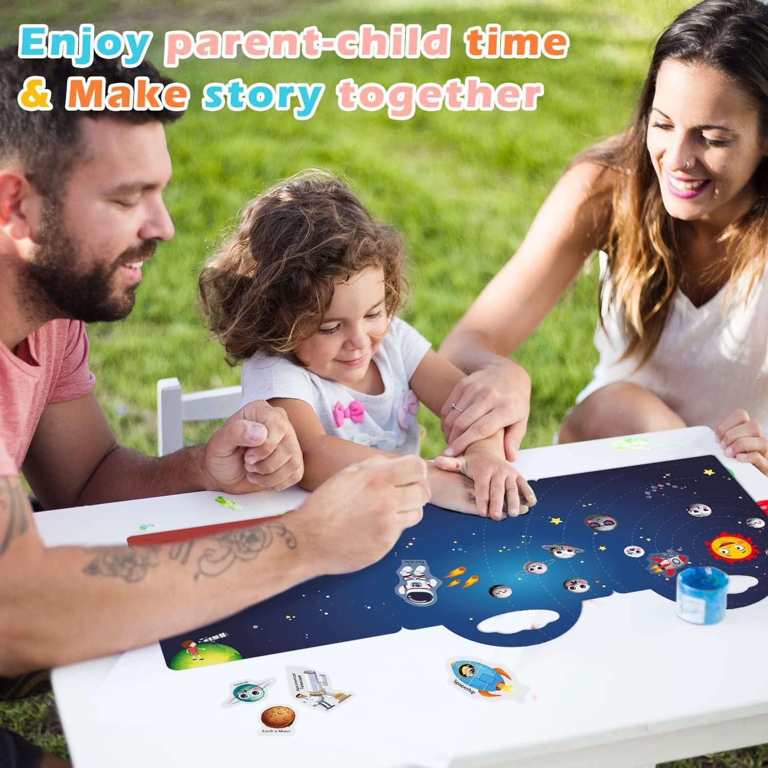 GUYUCOM Set de 4 Libros de Pegatinas Reutilizables para Niños