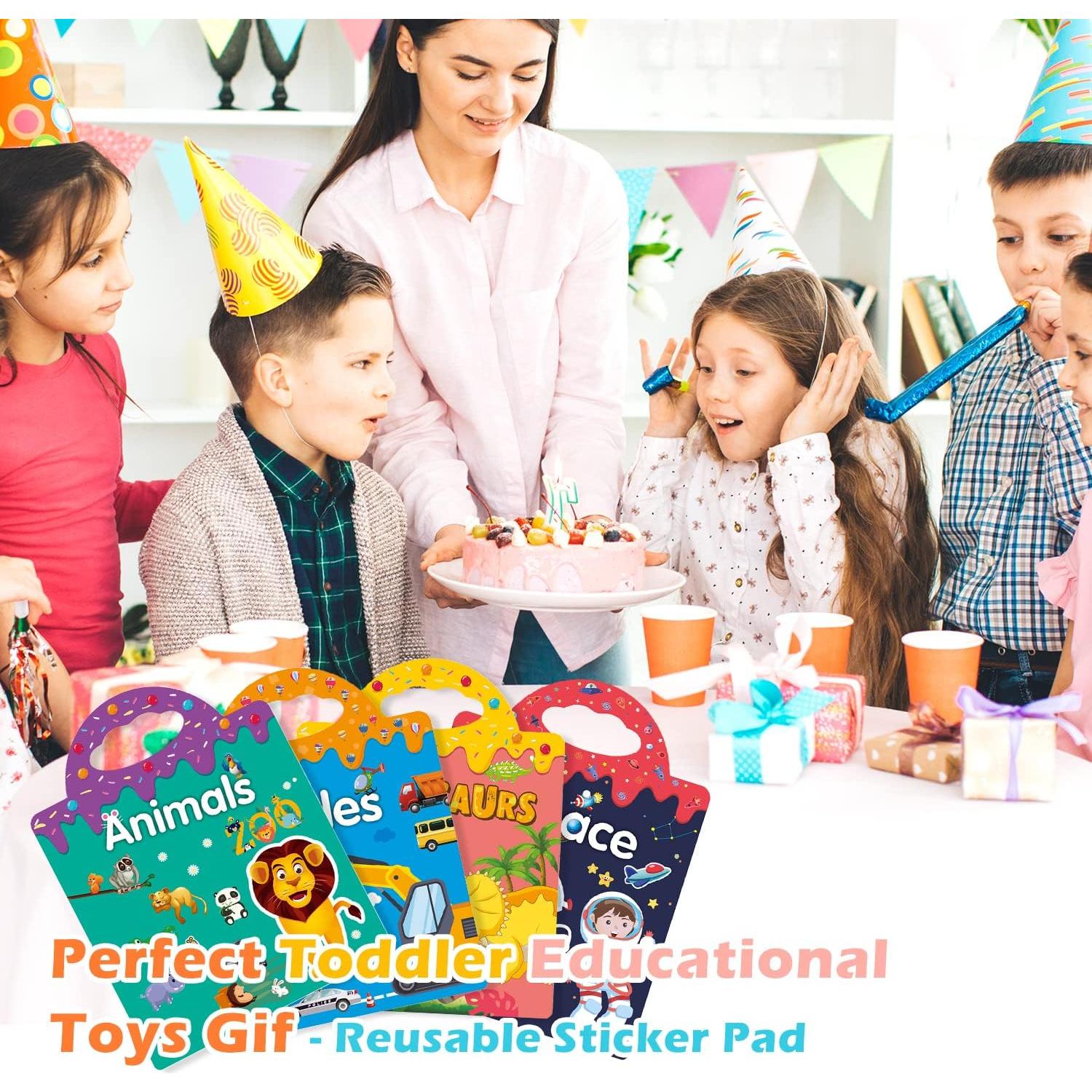 GUYUCOM Set de 4 Libros de Pegatinas Reutilizables para Niños