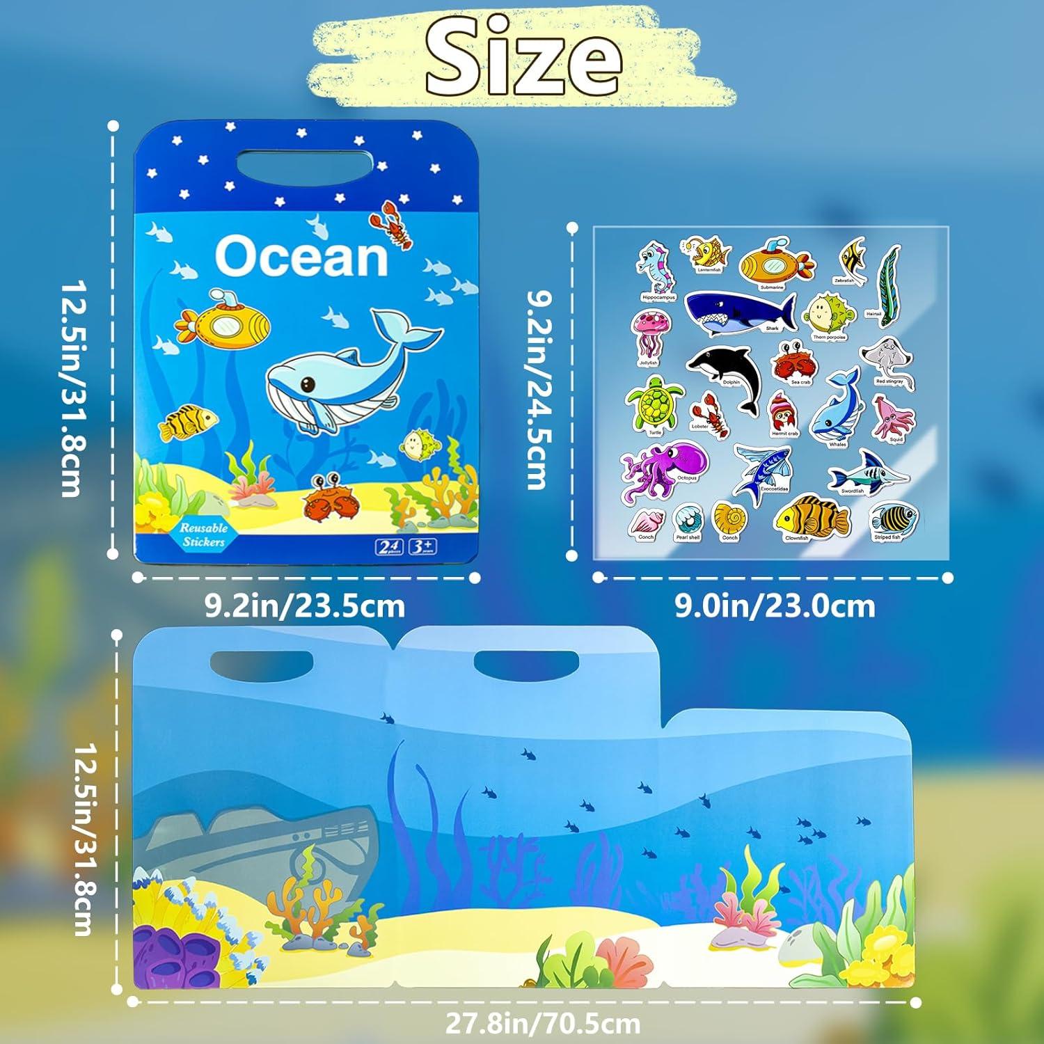 Paquete de 3 Libros de Pegatinas Reutilizables KIDS KING