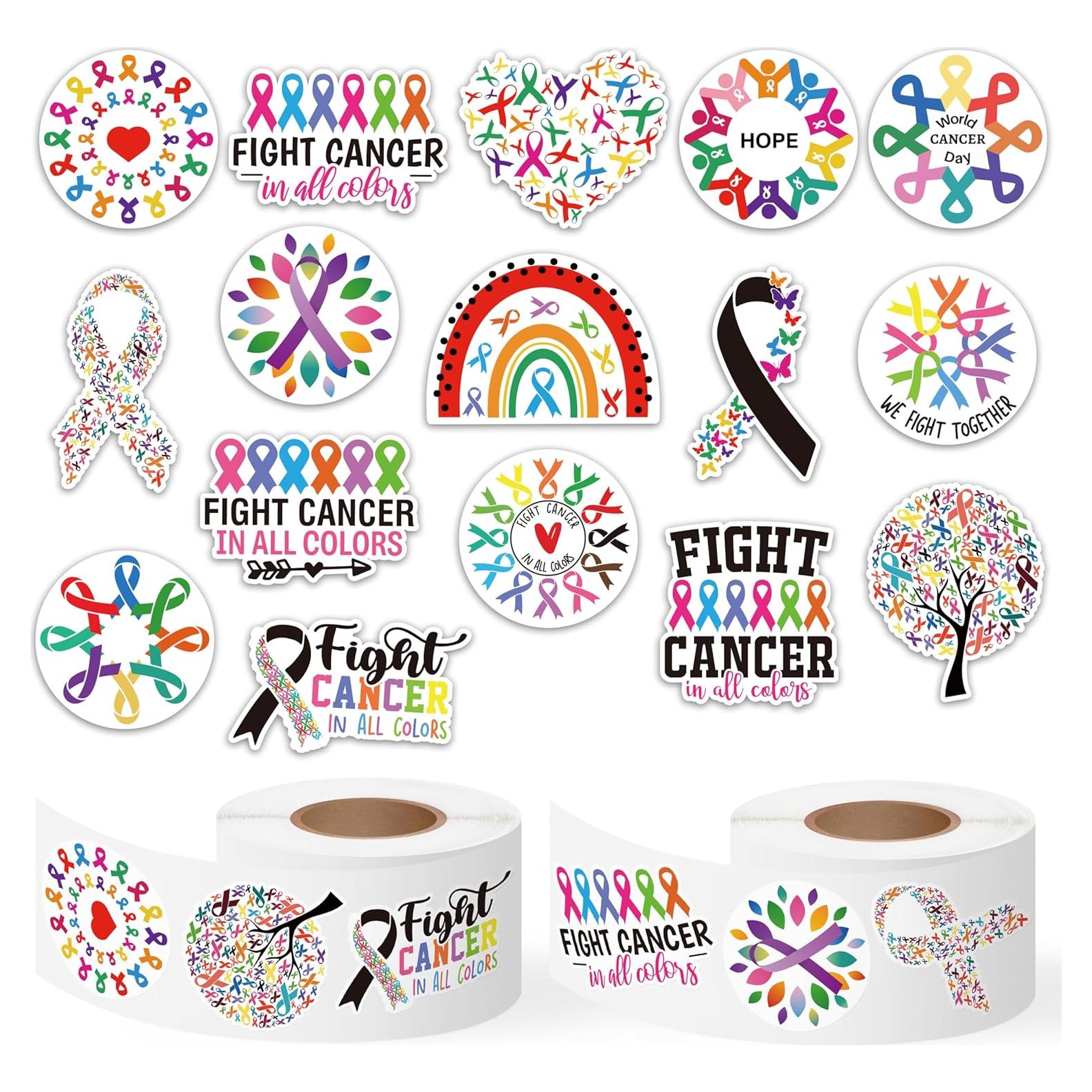 Pegatinas de Concienciación sobre el Cáncer BkeeCten - 1000 Piezas