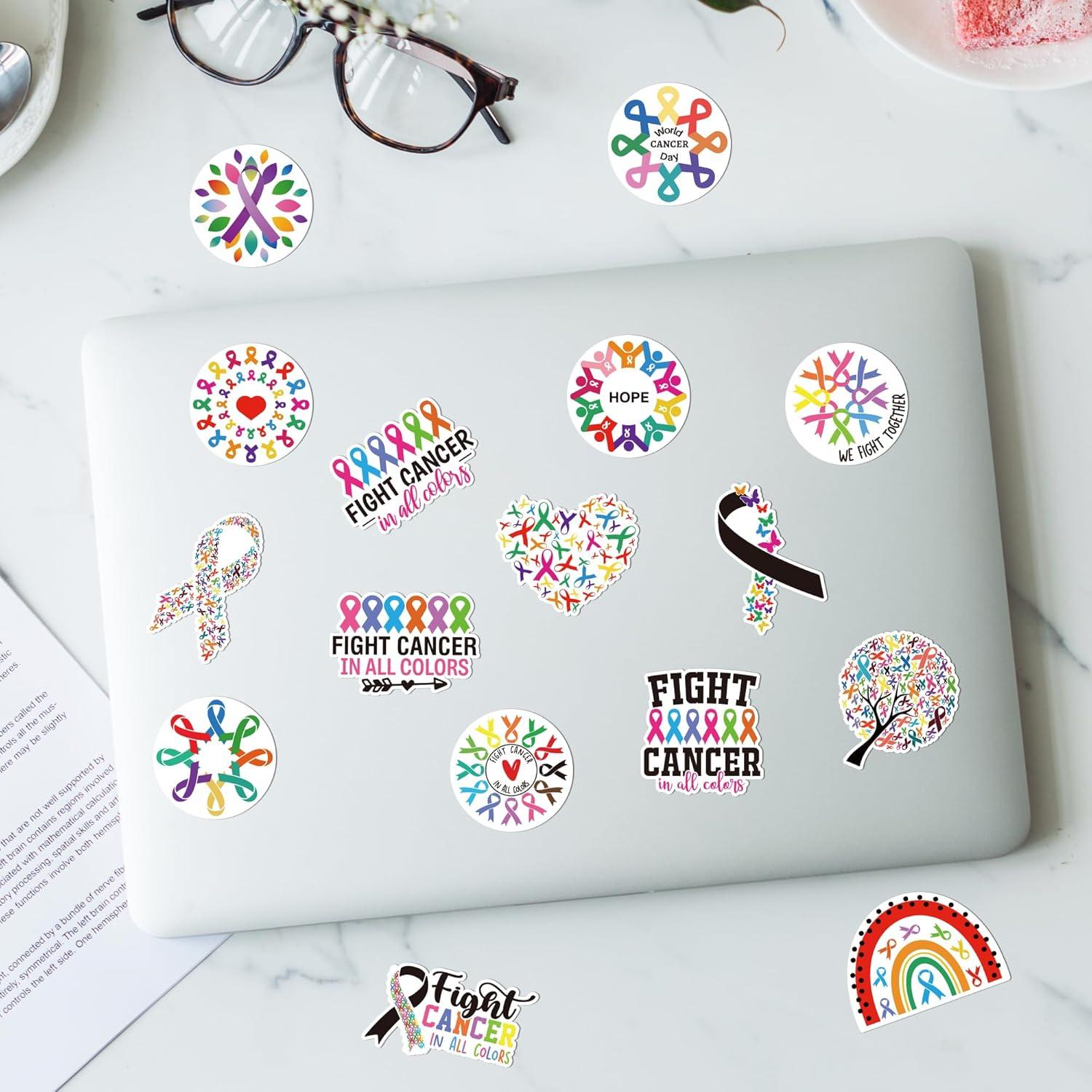 Pegatinas de Concienciación sobre el Cáncer BkeeCten - 1000 Piezas