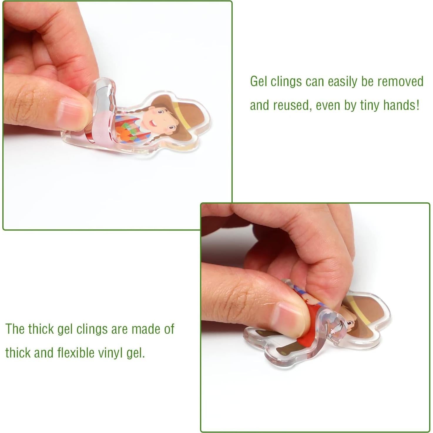 Adhesivos de Gel Grueso Tevxj Animales de Granja 23 PCS