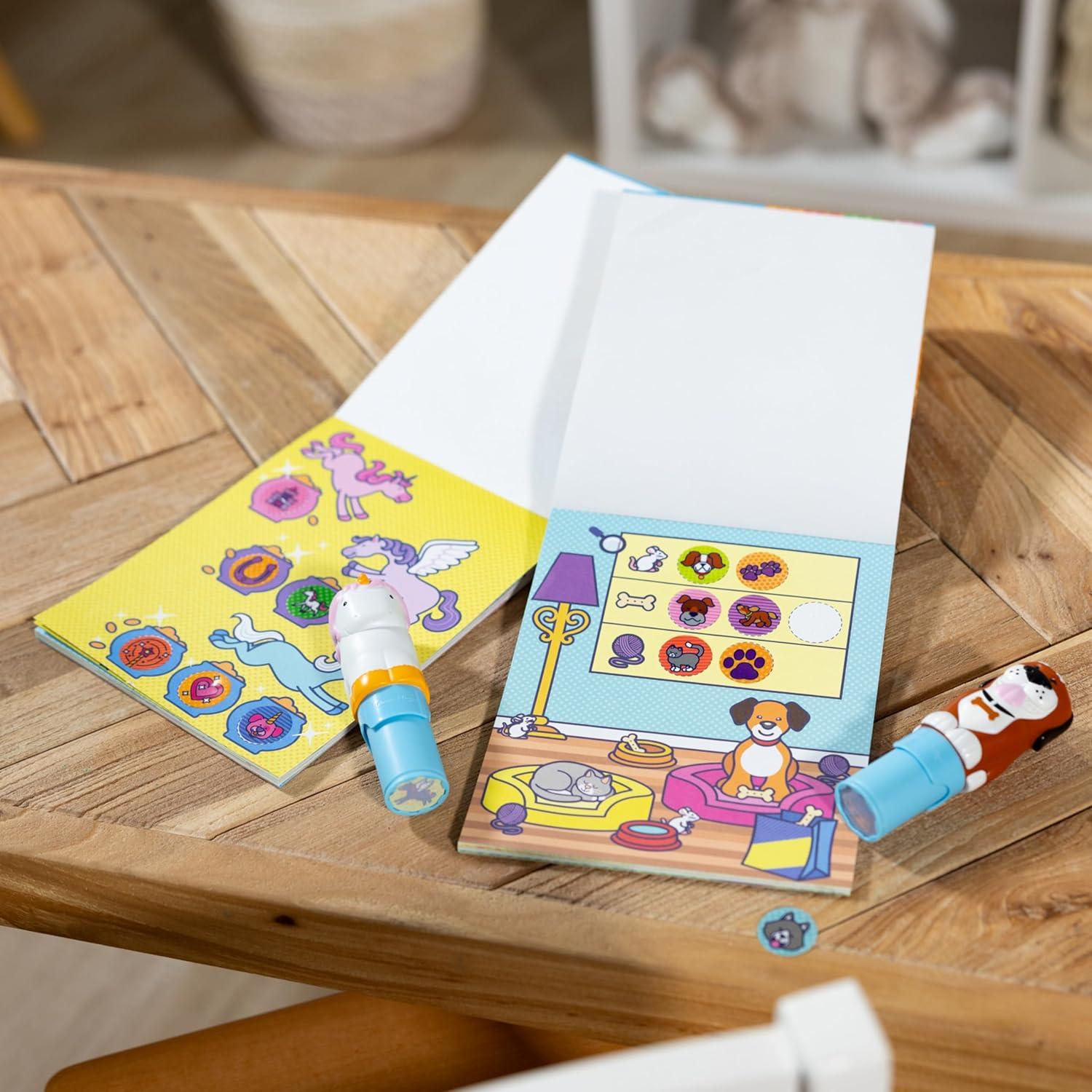 Melissa & Doug Sticker Wow! Paquete Perro y Unicornio 2 Cuadernos 600 Pegatinas