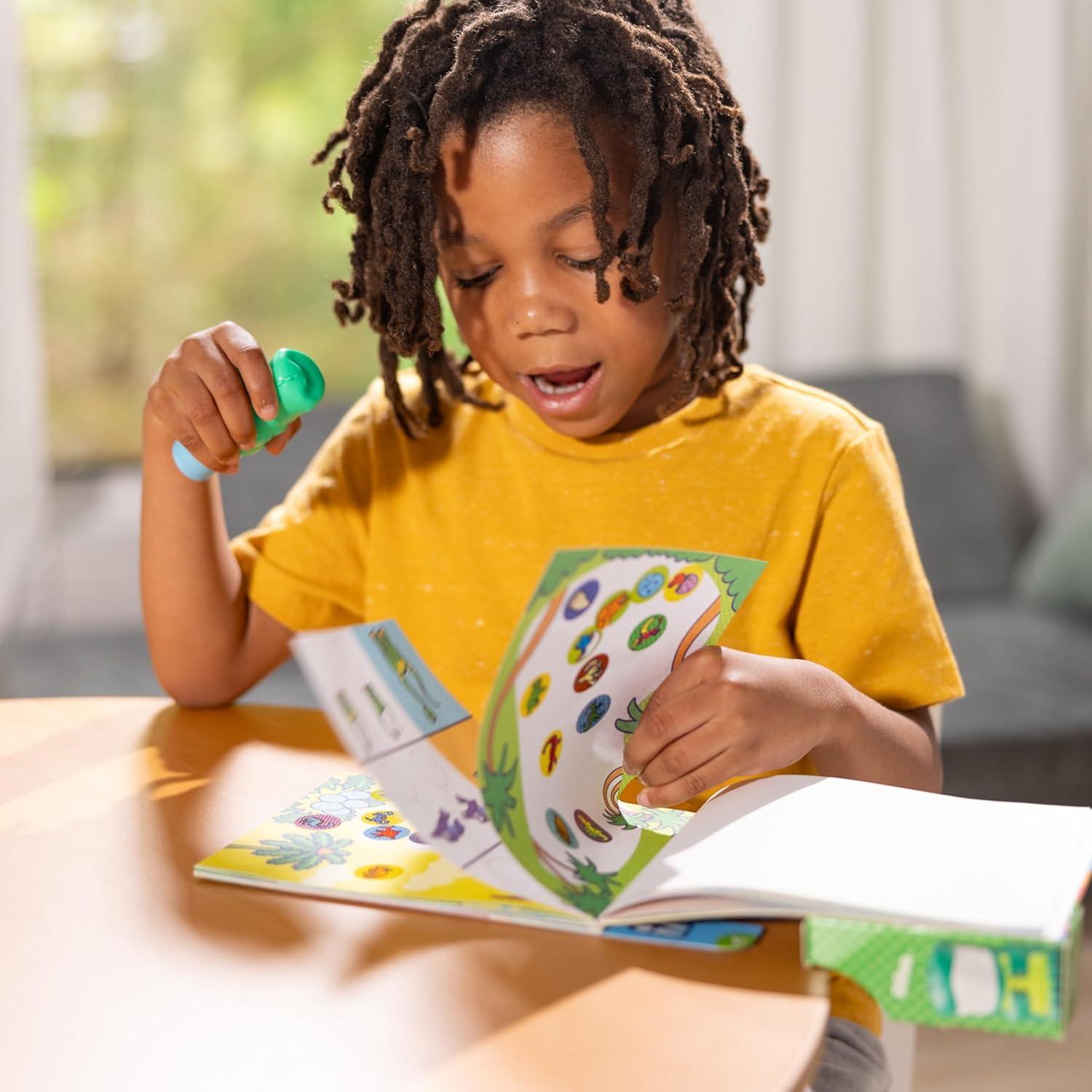 Melissa & Doug Sticker Wow! Paquete de Dinosaurio y Tigre - 2 Blocs de 24 Páginas