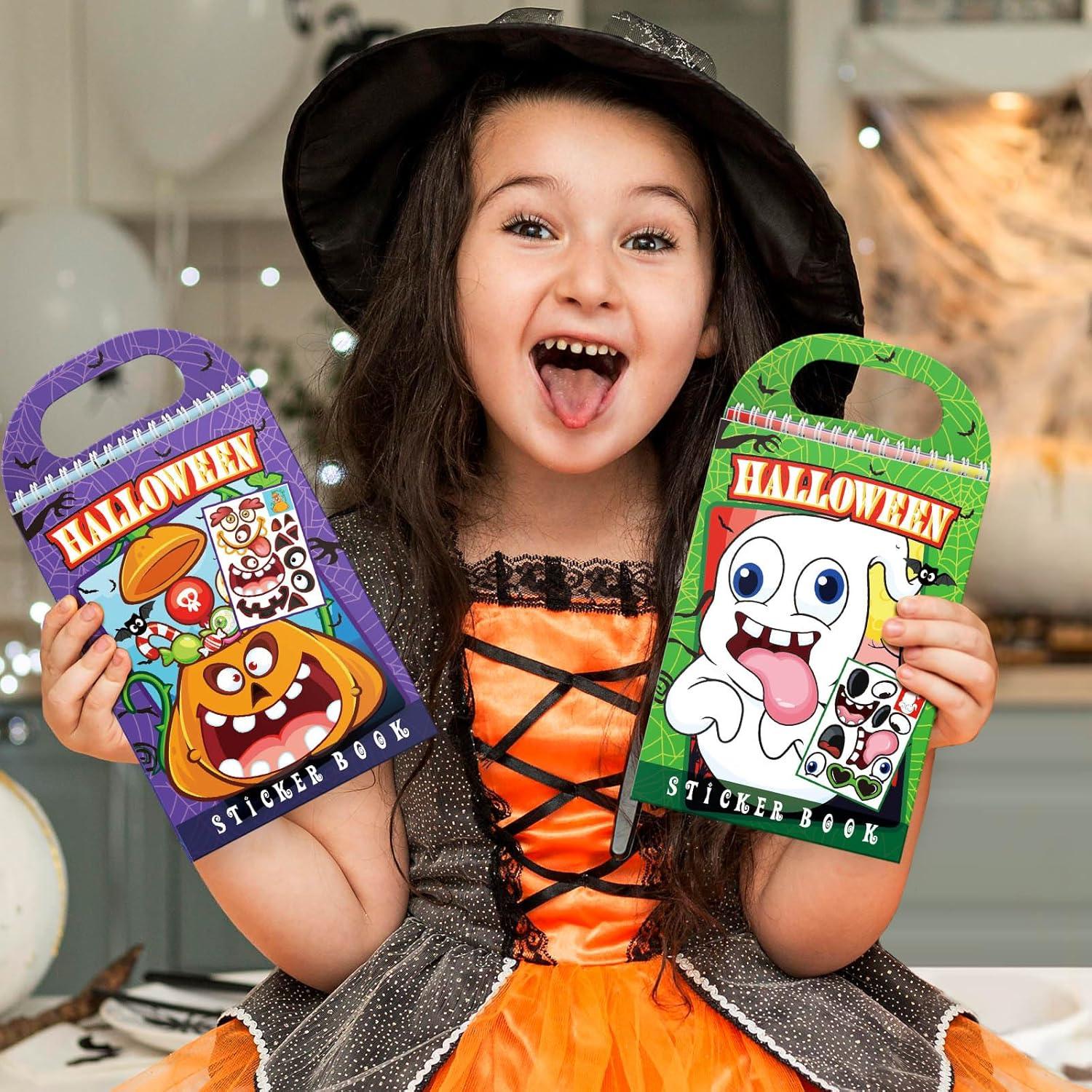 Libros de Calcomanías Halloween Haz-tu-cara 3-Pack para Niños