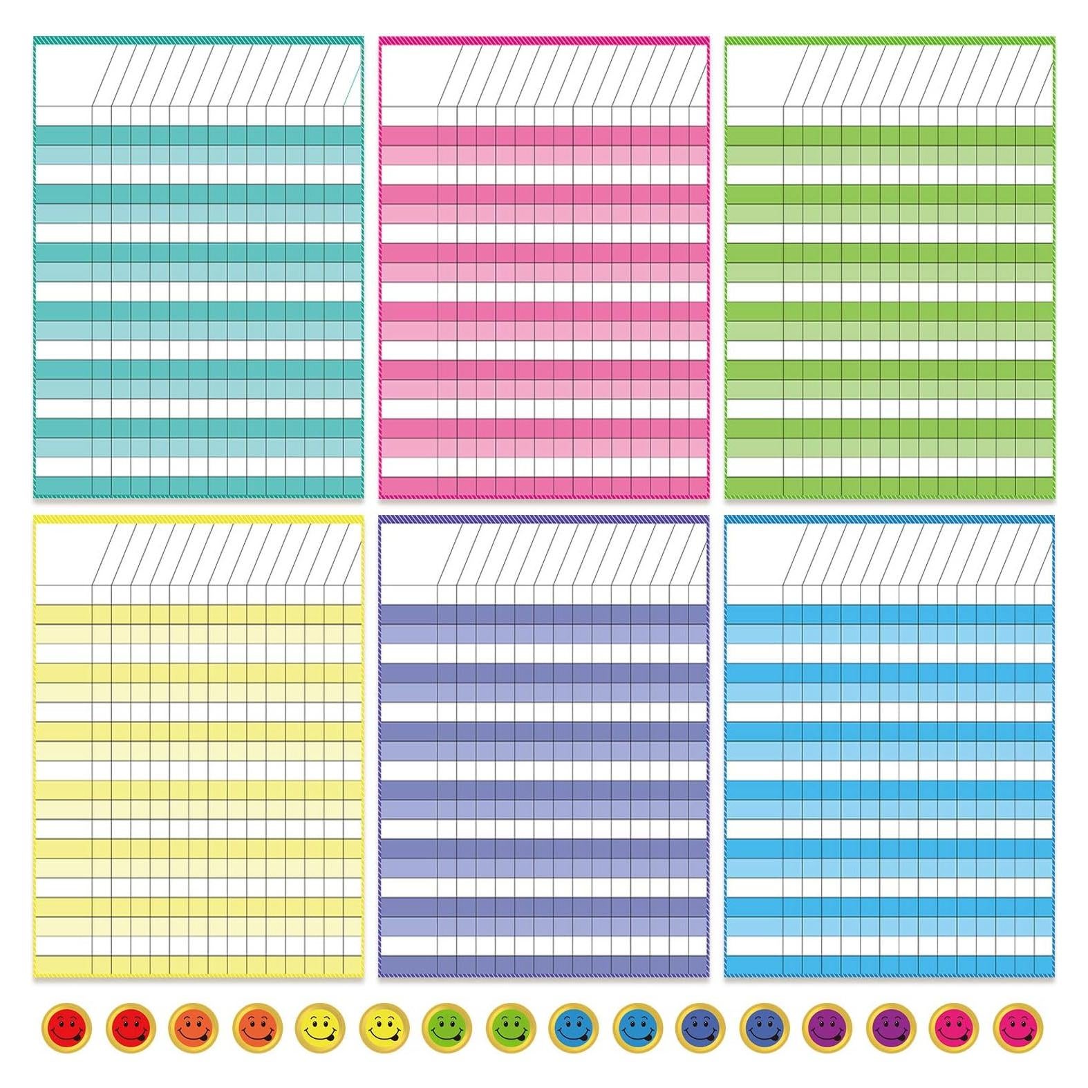 Gráficos de Recompensa Laminados Outus 6 Piezas 27.94x34.04cm