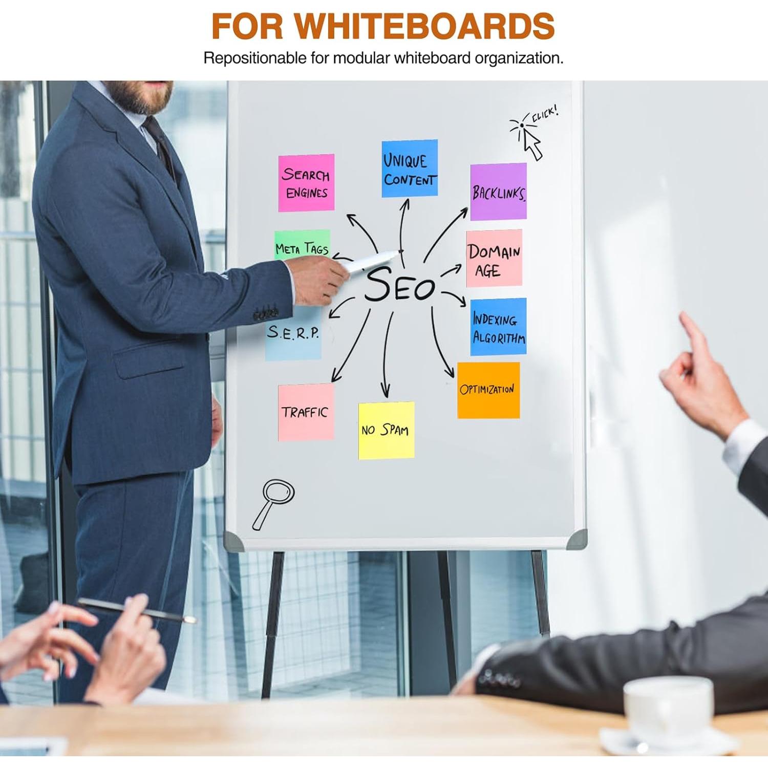 Notas Adhesivas Magnéticas Reutilizables MAXECHO 40 Pcs 7.6x7.6 cm