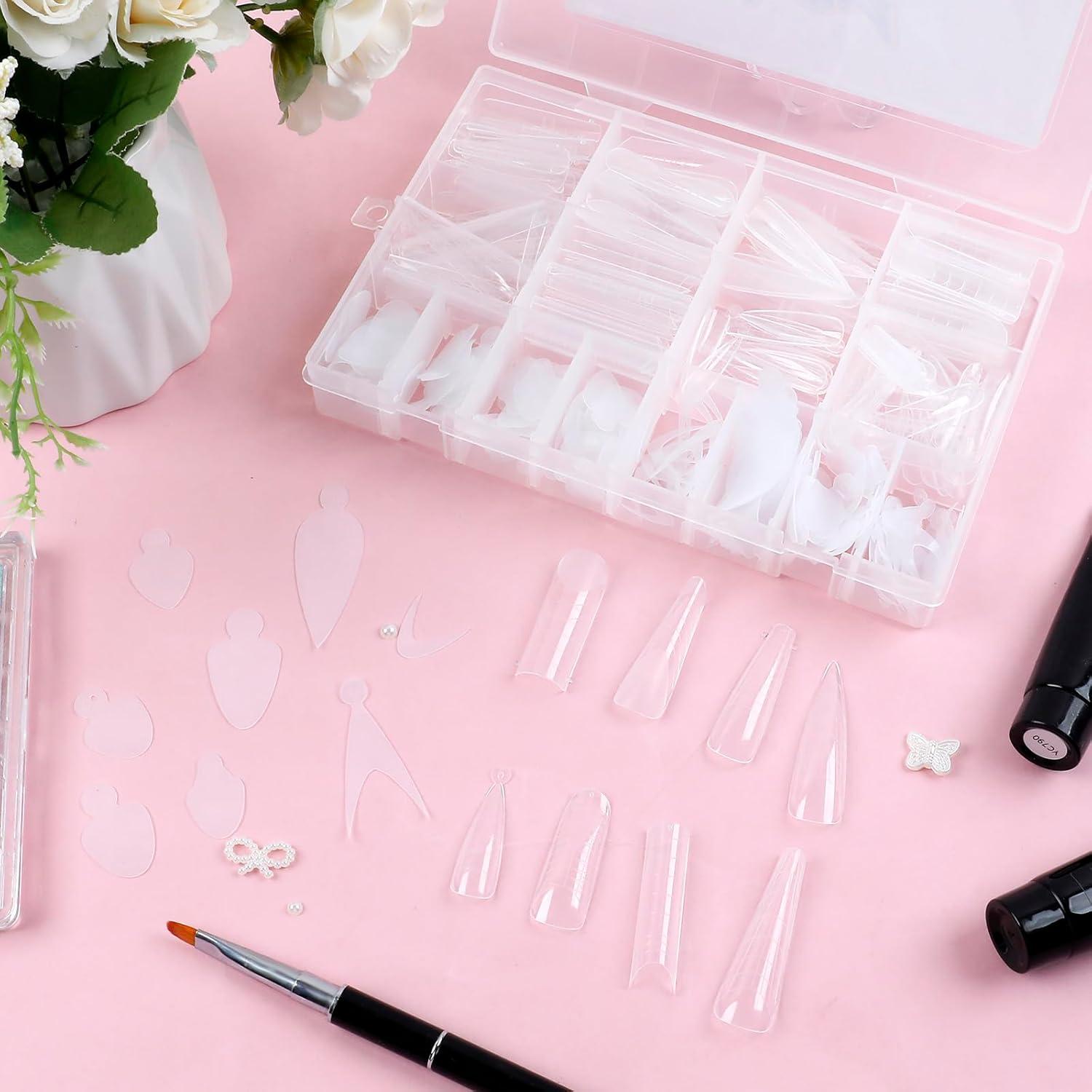 Kit de Formas Duales para Uñas Francesas BOMOQING 384pcs