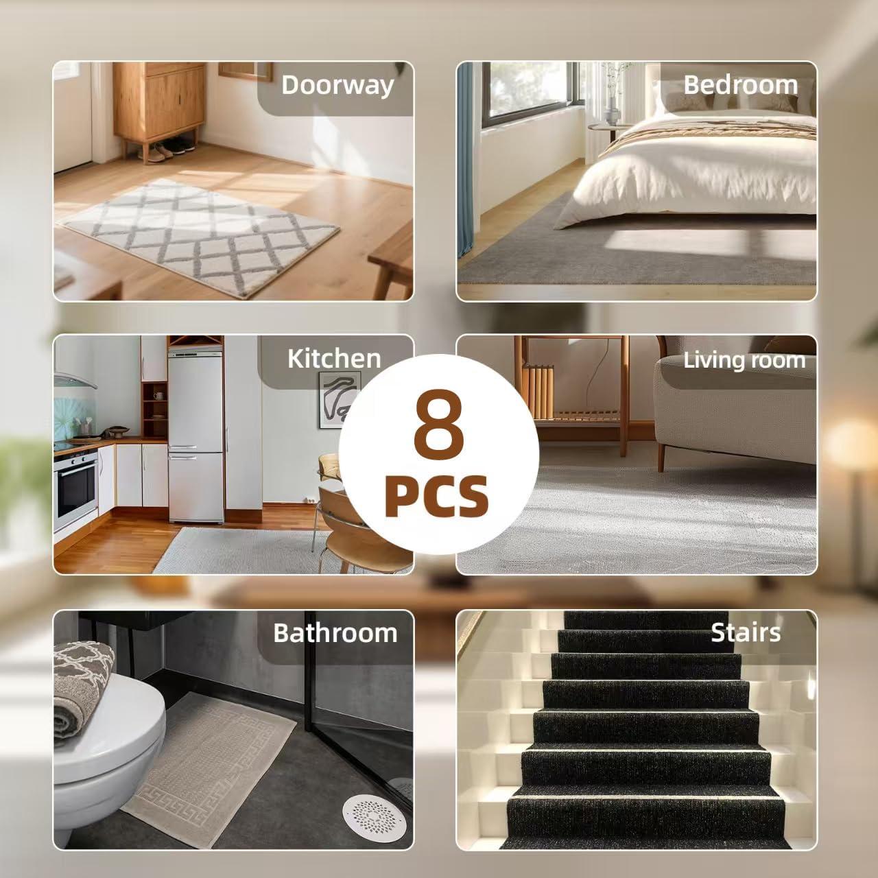 Alfombra Antideslizante Grippers 8PCS - Almohadillas Reutilizables