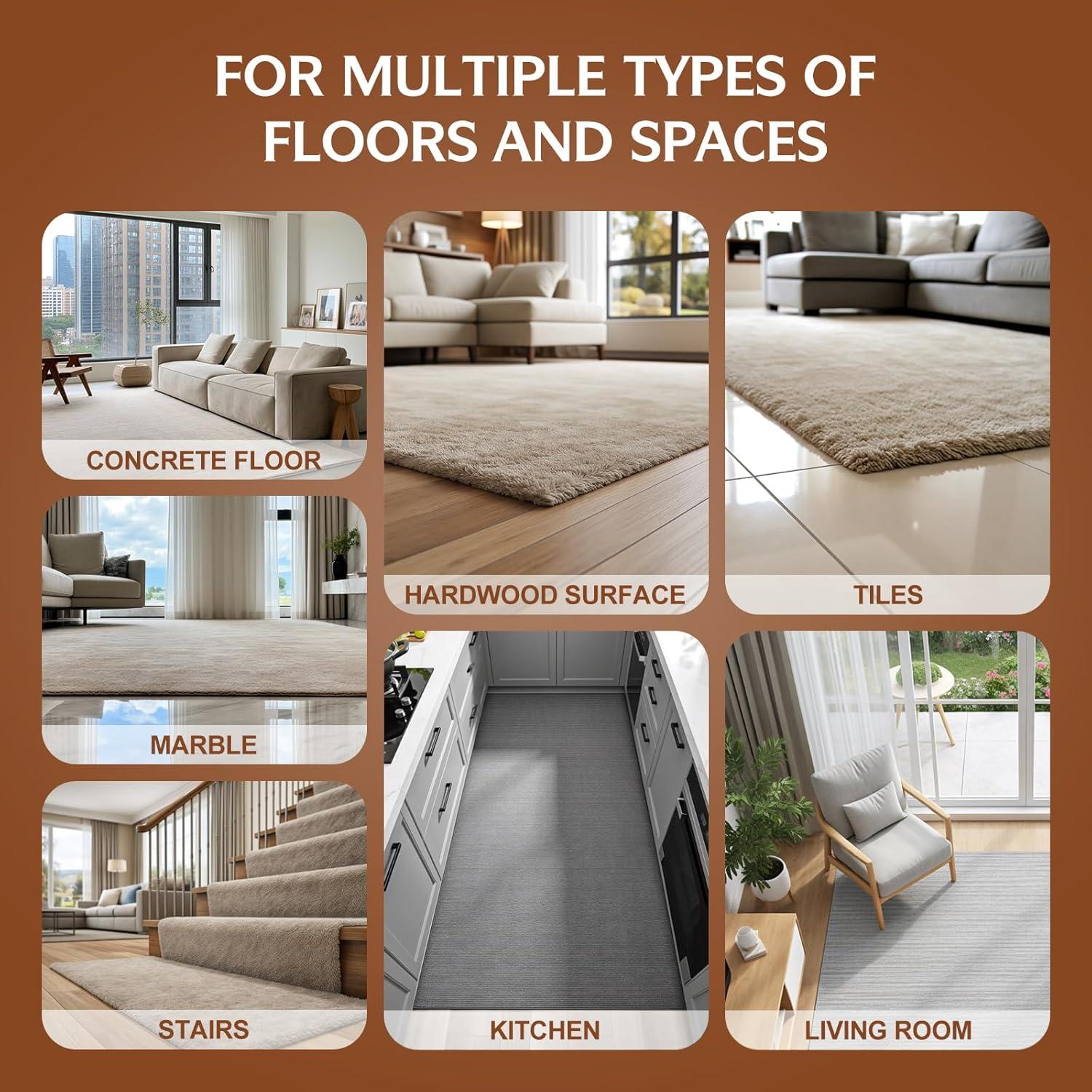 Cinta Antideslizante para Alfombra Grippers Gtuun 12 PCS