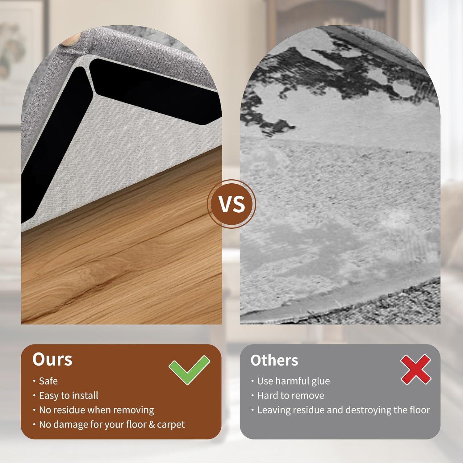 Cinta Antideslizante para Alfombra Grippers Gtuun 12 PCS