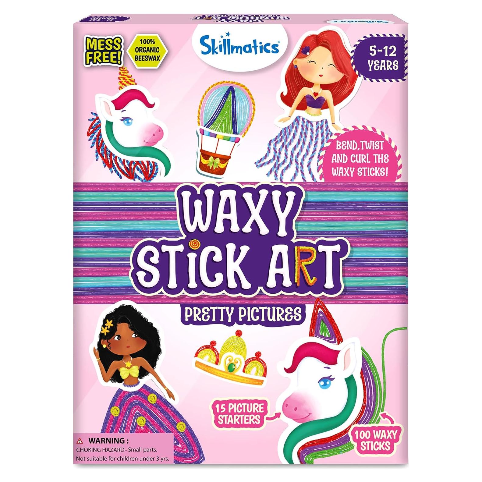 Kit de Arte en Ventanas Waxy Skillmatics - 100 Palitos de Cera