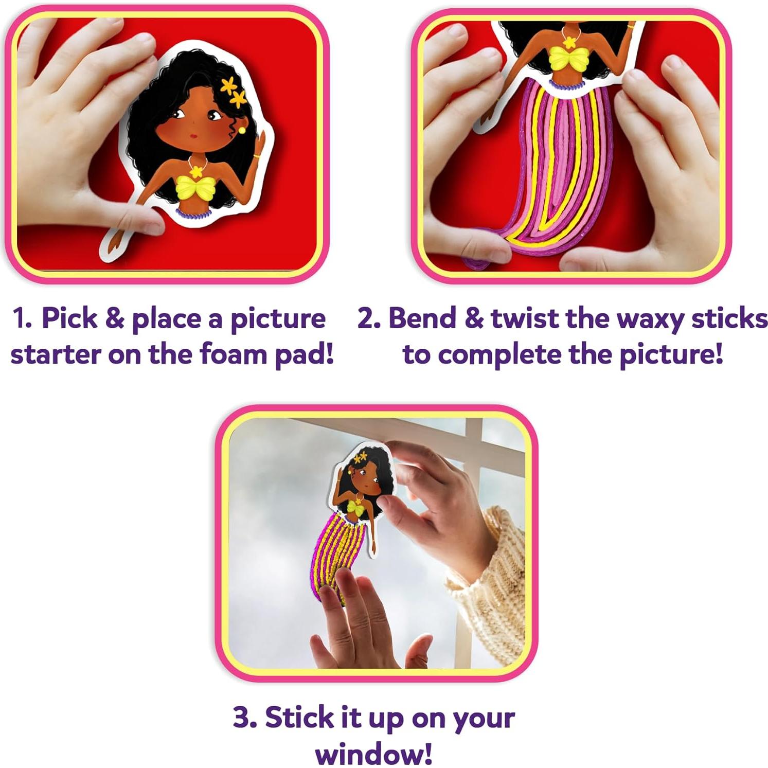 Kit de Arte en Ventanas Waxy Skillmatics - 100 Palitos de Cera