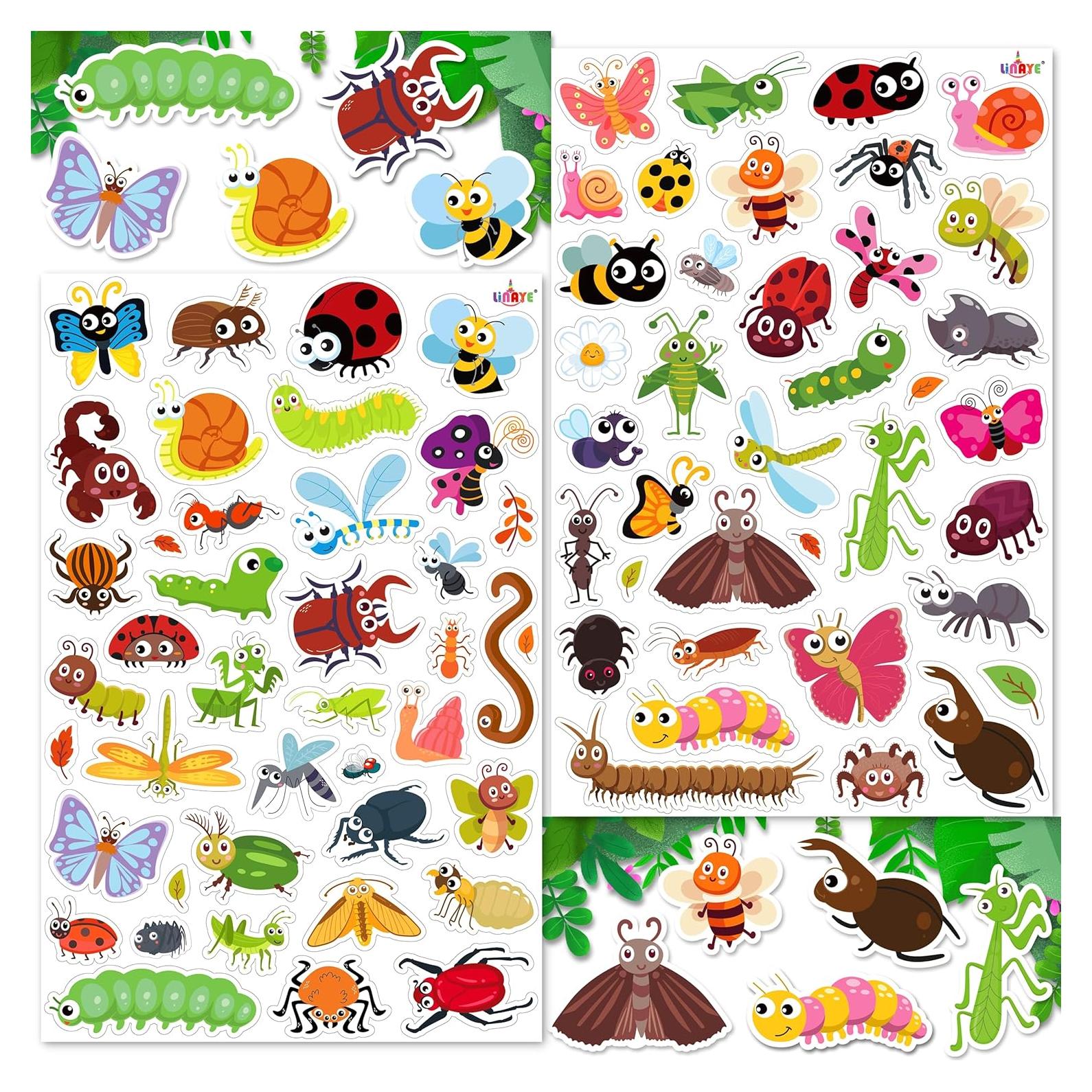 Stickers de Insectos LINAYE - 960 Piezas Coloridos para Niños