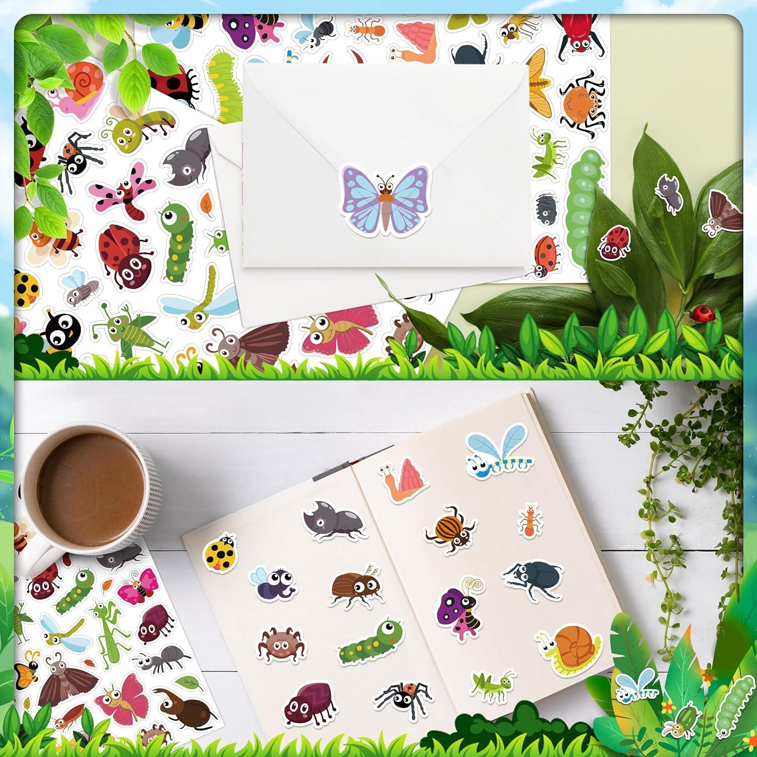 Stickers de Insectos LINAYE - 960 Piezas Coloridos para Niños