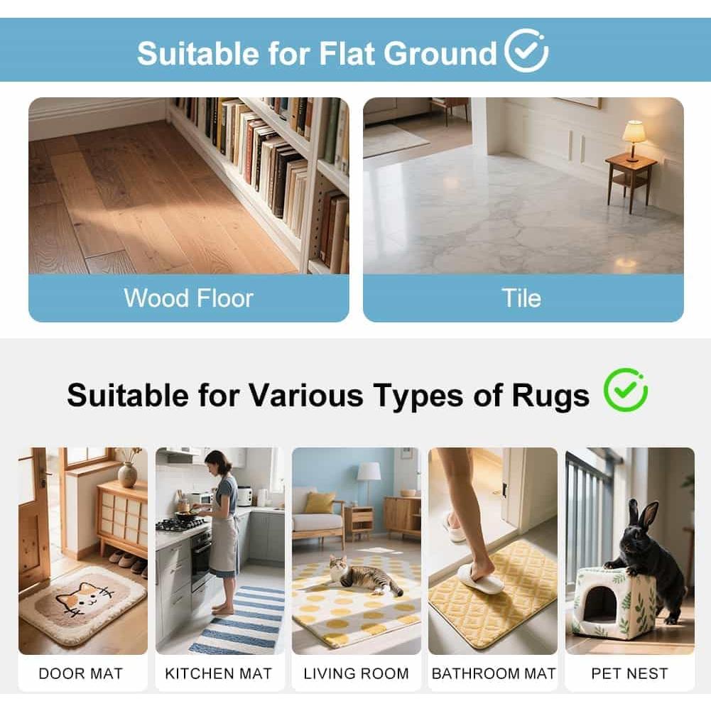 Agarrador Antideslizante para Alfombra 12x12cm - 8 Piezas