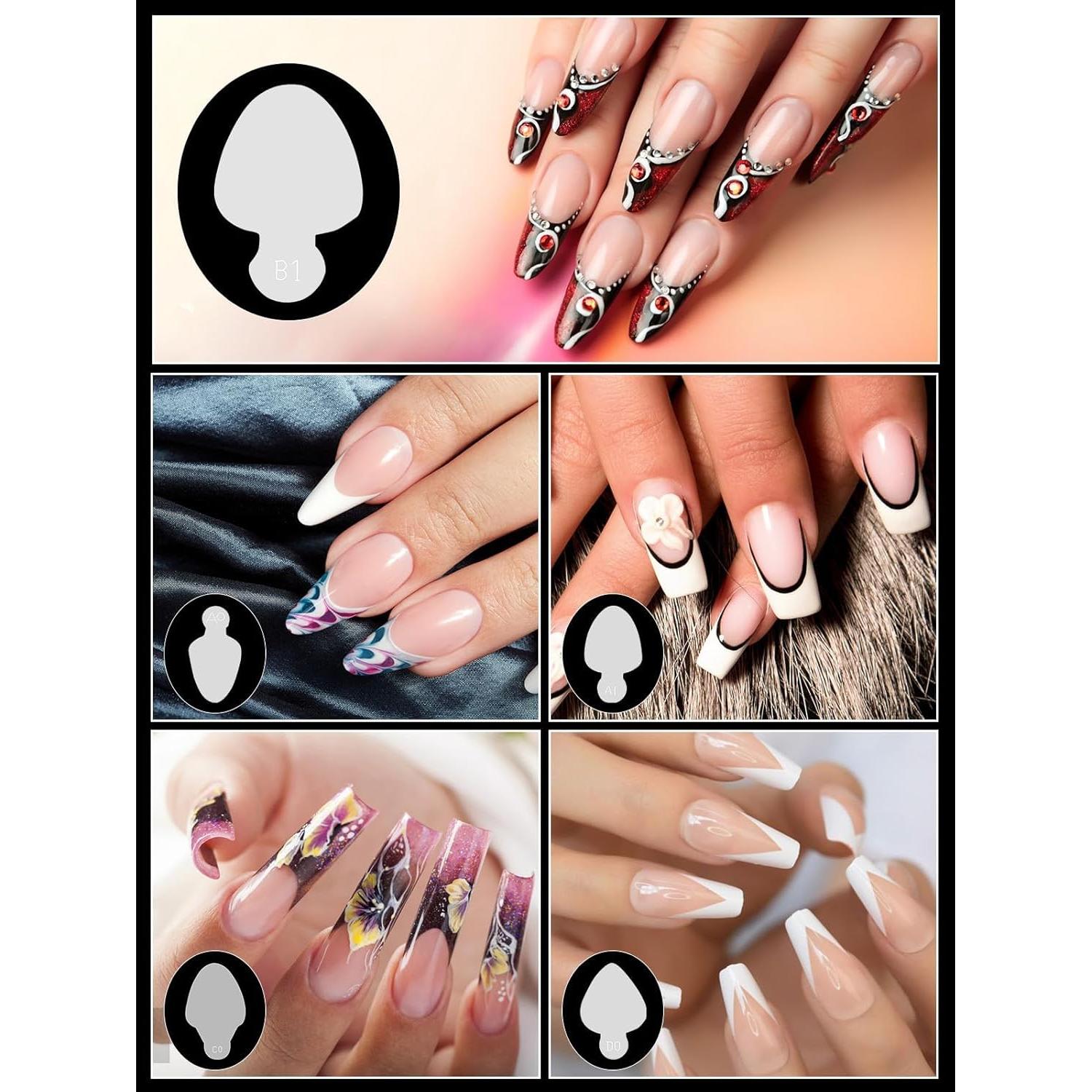 Stickers de Uñas Francesas EBANKU - 144 Piezas Reutilizables