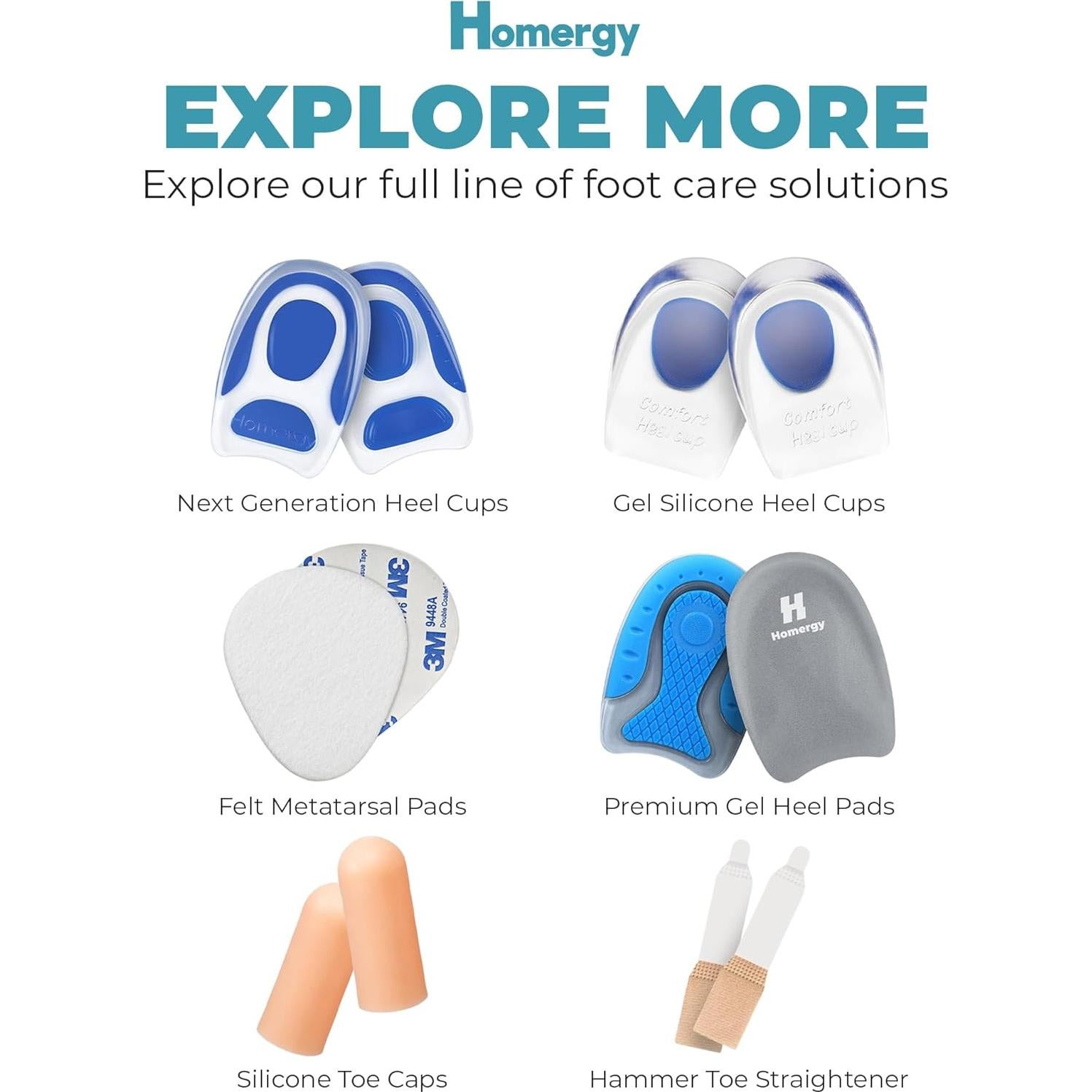 Almohadillas Metatarsales de Gel Homergy - 4 Piezas Transpirables