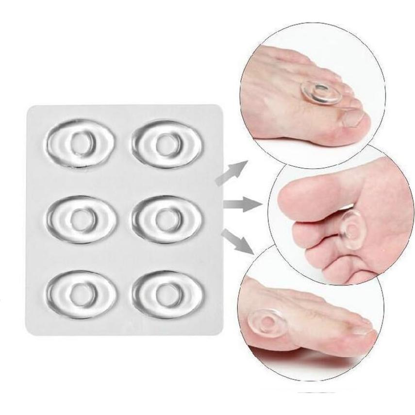 Anillos de Gel Ovalados Transparentes SYBL - 36 Pcs para Callos