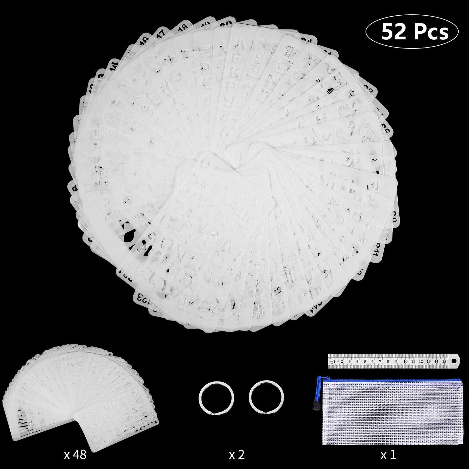 Conjunto de Plantillas de Planificador Outus 52 Piezas A6