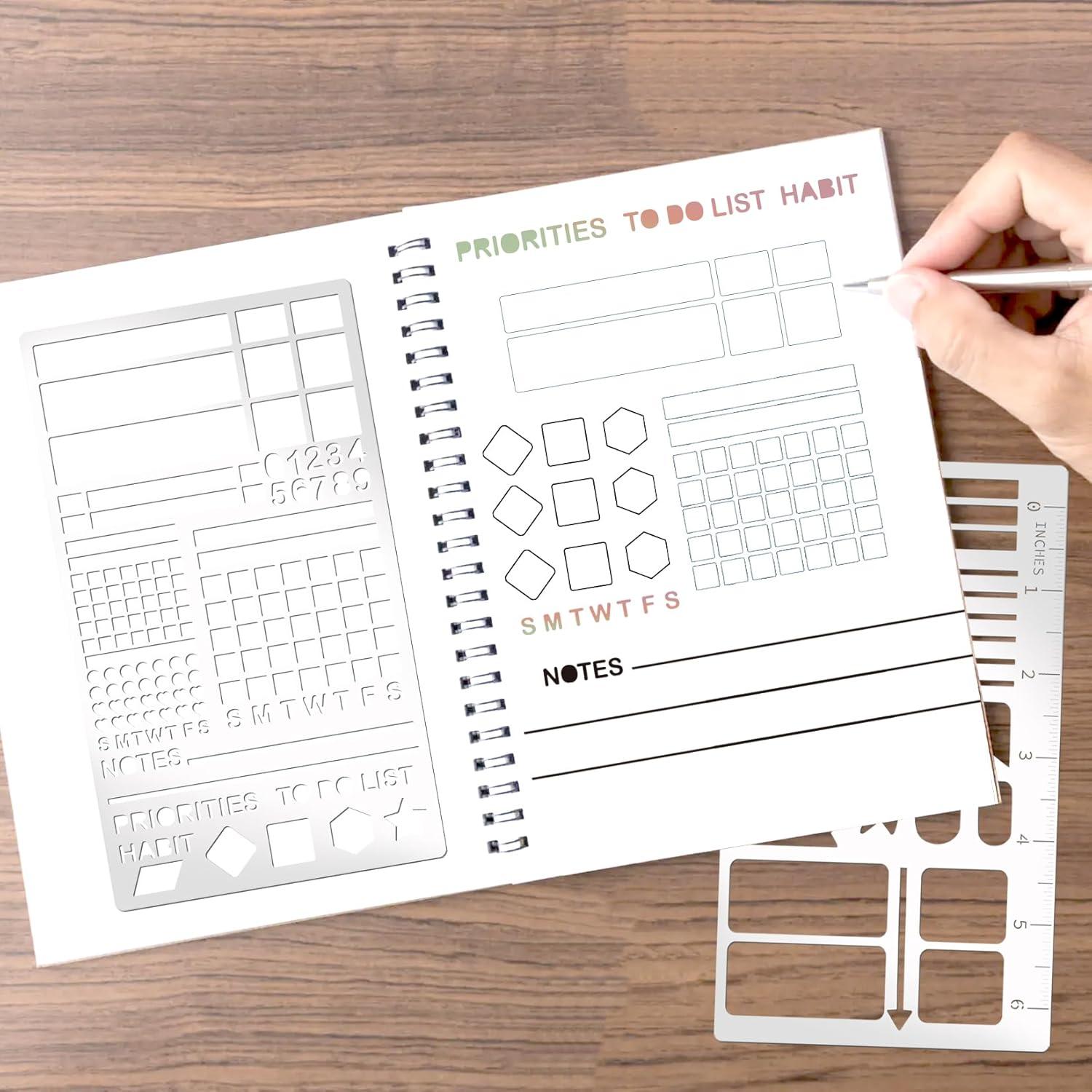 Plantillas de Grabado de Metal Boqon A5 2 Piezas 10.16x17.78cm