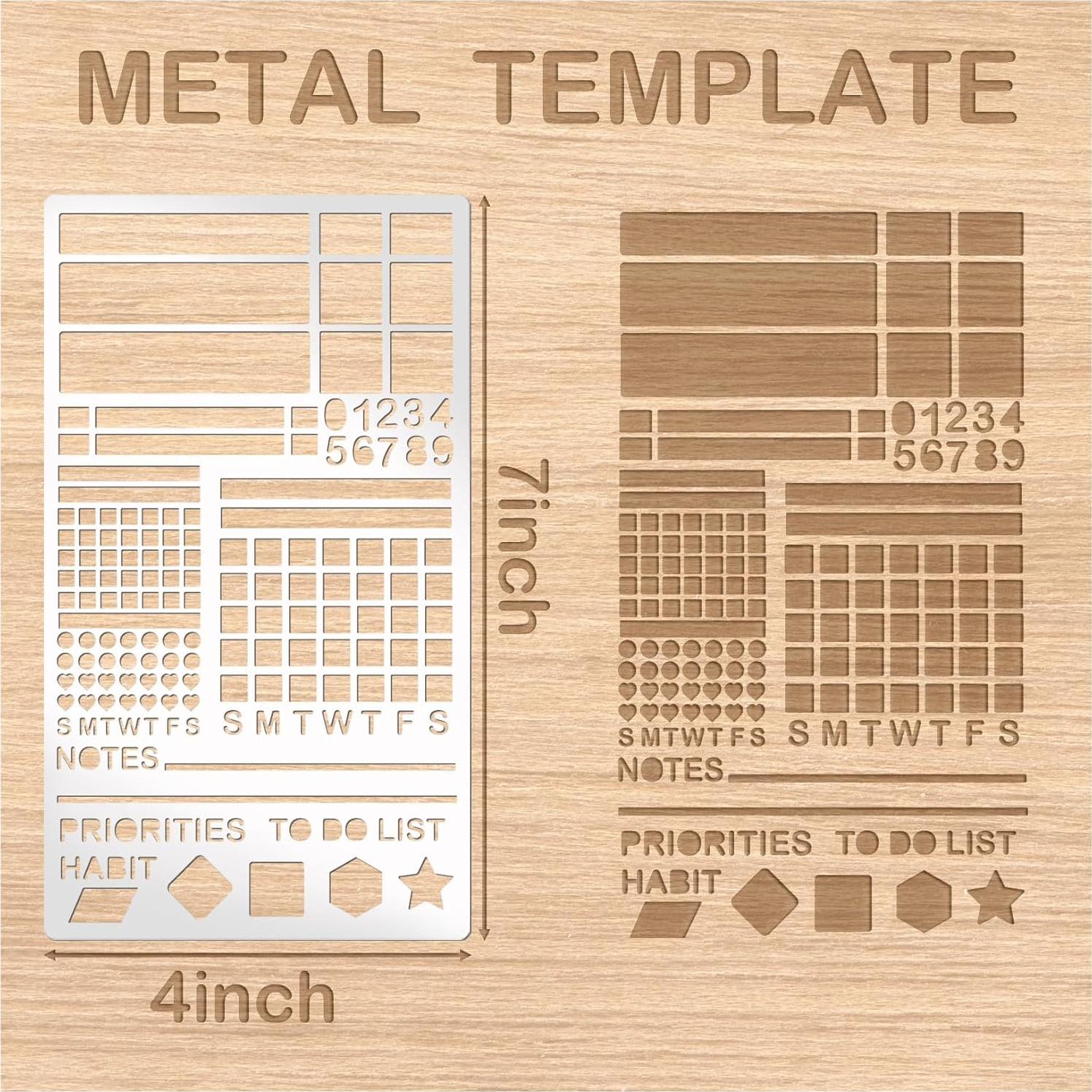 Plantillas de Grabado de Metal Boqon A5 2 Piezas 10.16x17.78cm