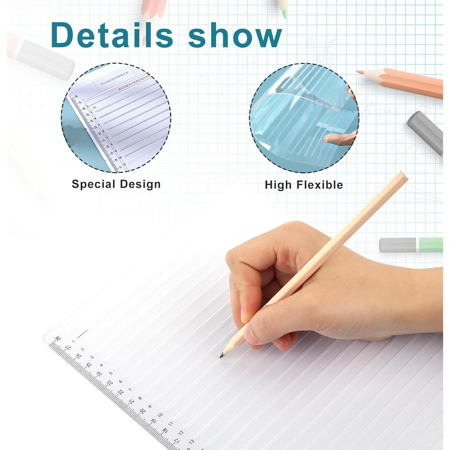 Plantilla de línea recta MOZEAT LENS 29.5x20.5cm PVC