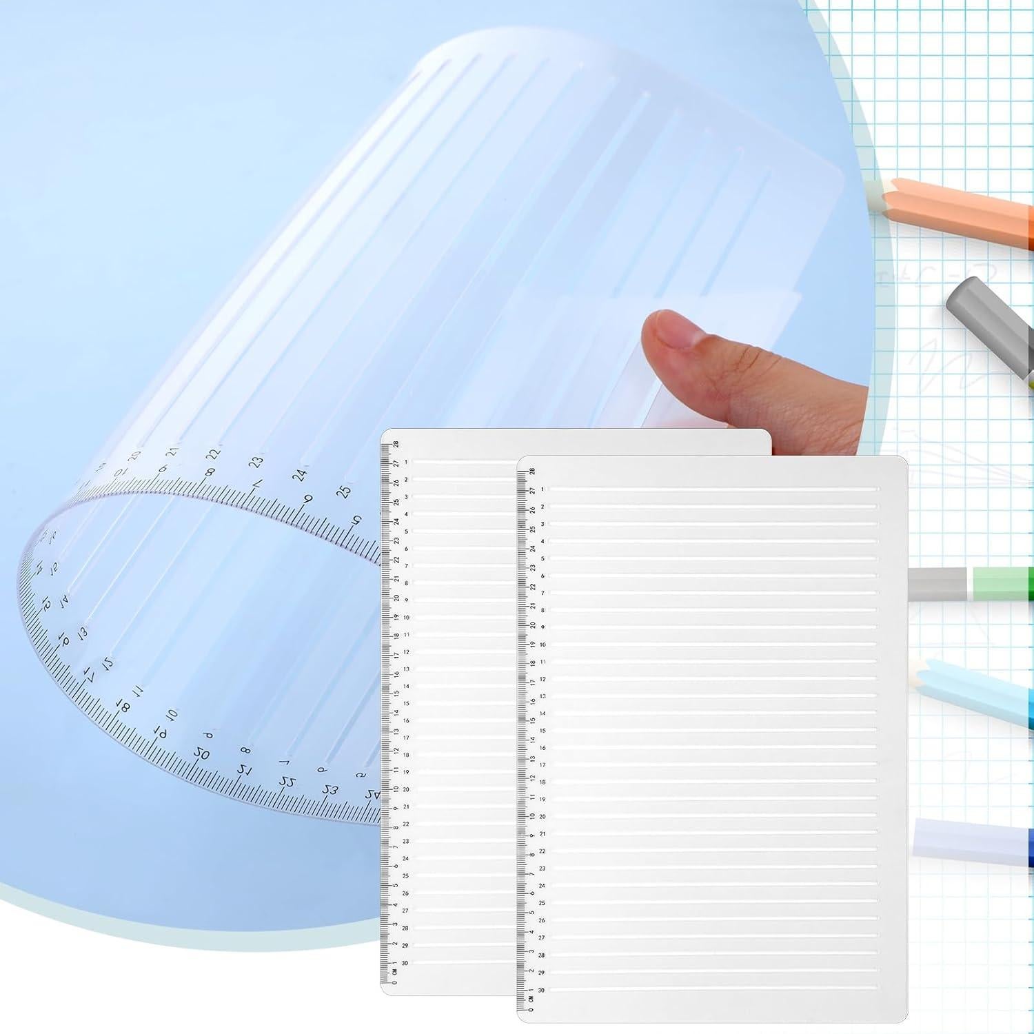 Plantilla de línea recta MOZEAT LENS 29.5x20.5cm PVC