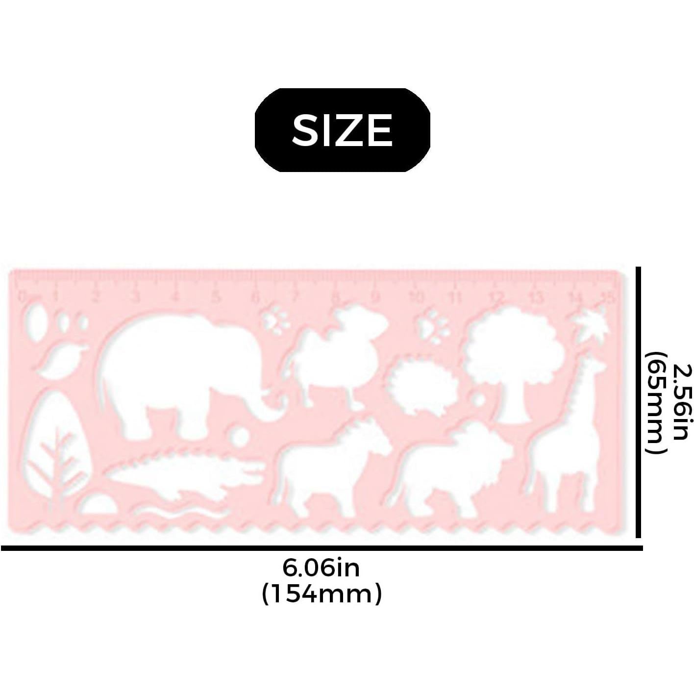 4 Reglas Multifuncionales ZQTSANKESL para Dibujo Creativo