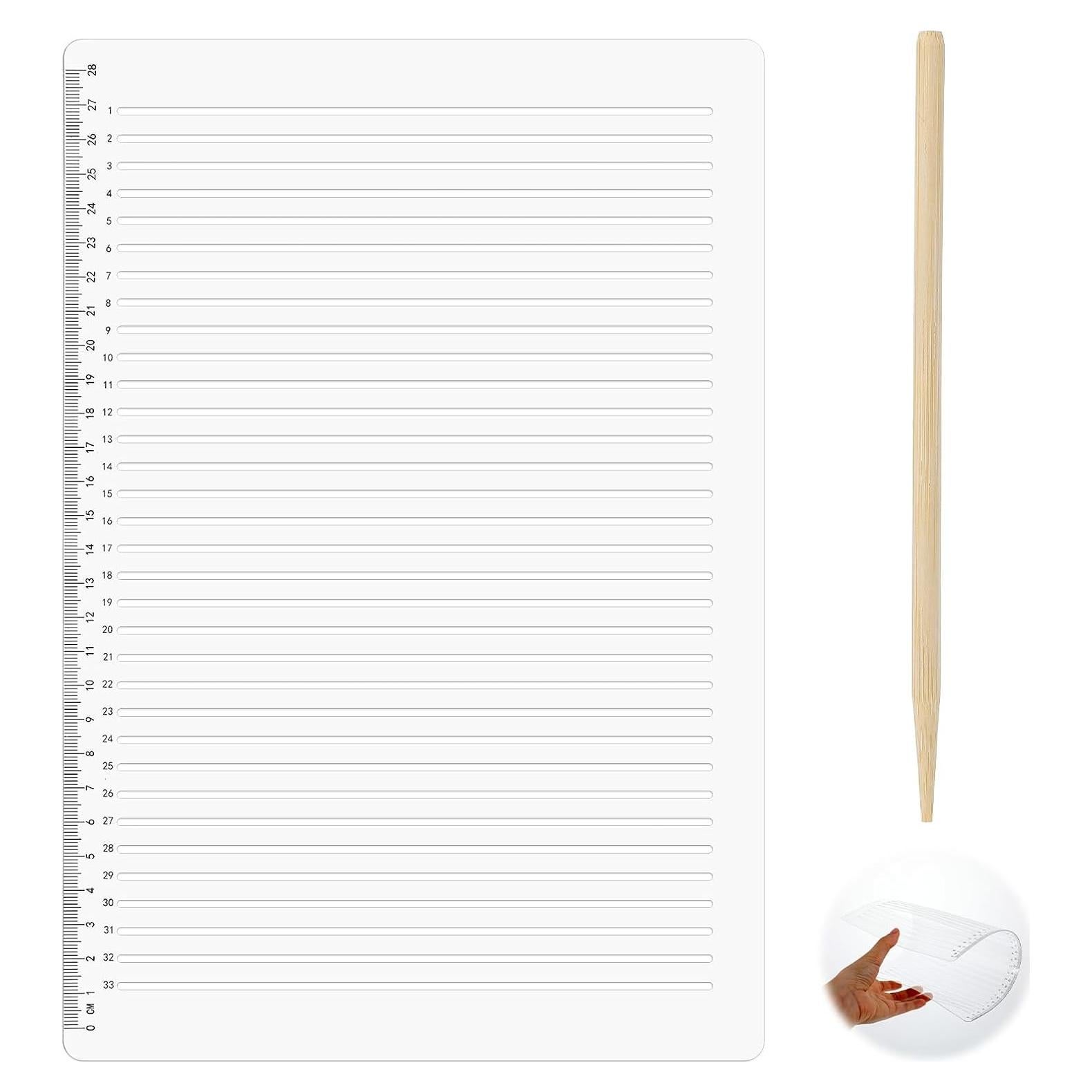 Plantilla de Línea Recta de Plástico 29.5 cm para Escritura