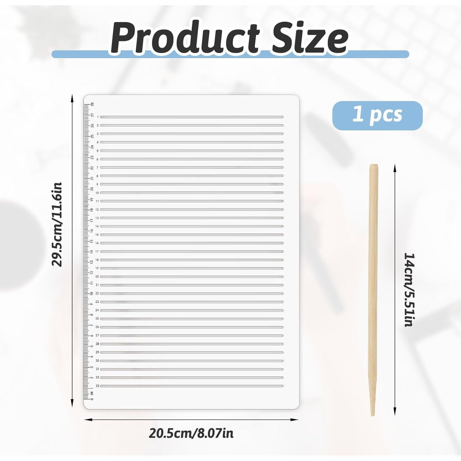 Plantilla de Línea Recta de Plástico 29.5 cm para Escritura