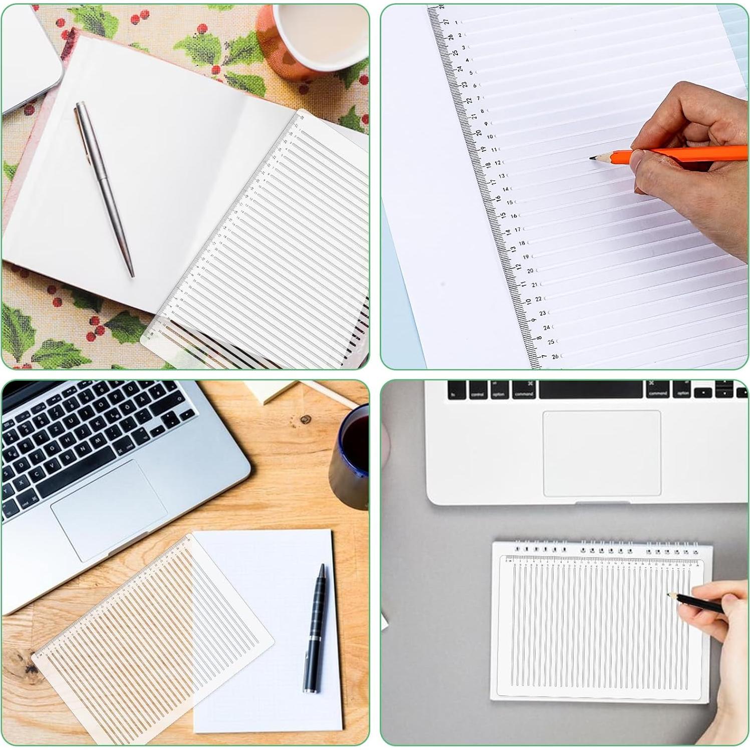 Plantilla de Línea Recta de Plástico 29.5 cm para Escritura