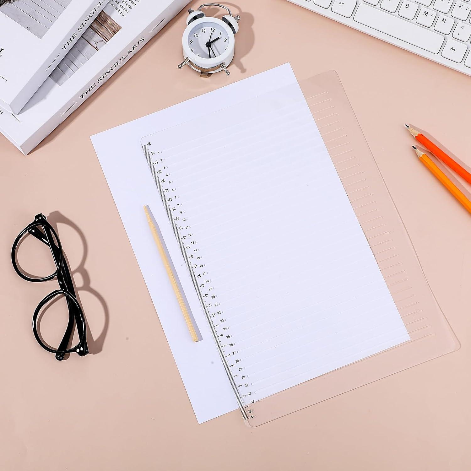 Plantilla de Línea Recta de Plástico 29.5 cm para Escritura