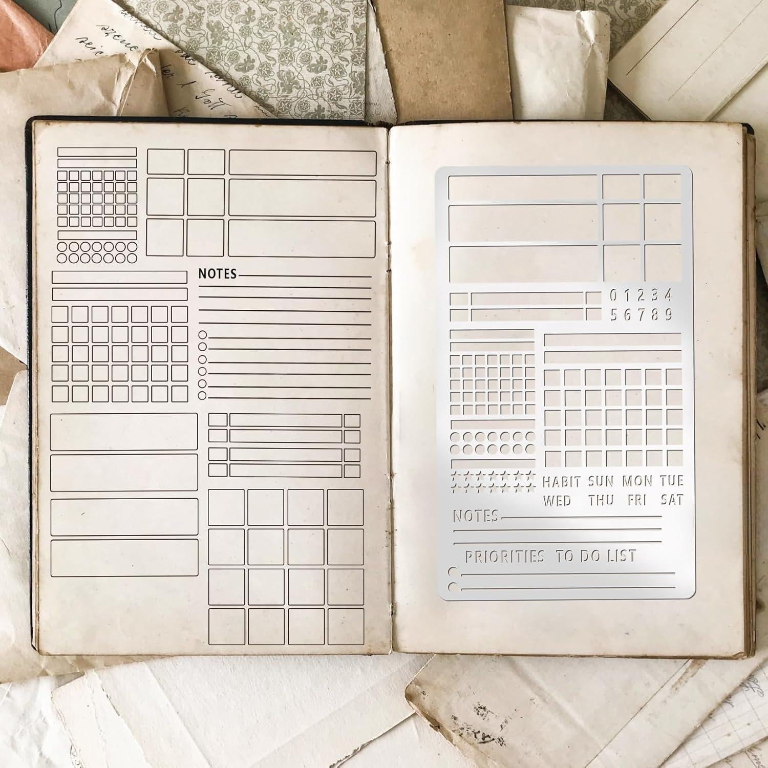 Plantillas de Diario de Metal Boqon - Acero Inoxidable A5