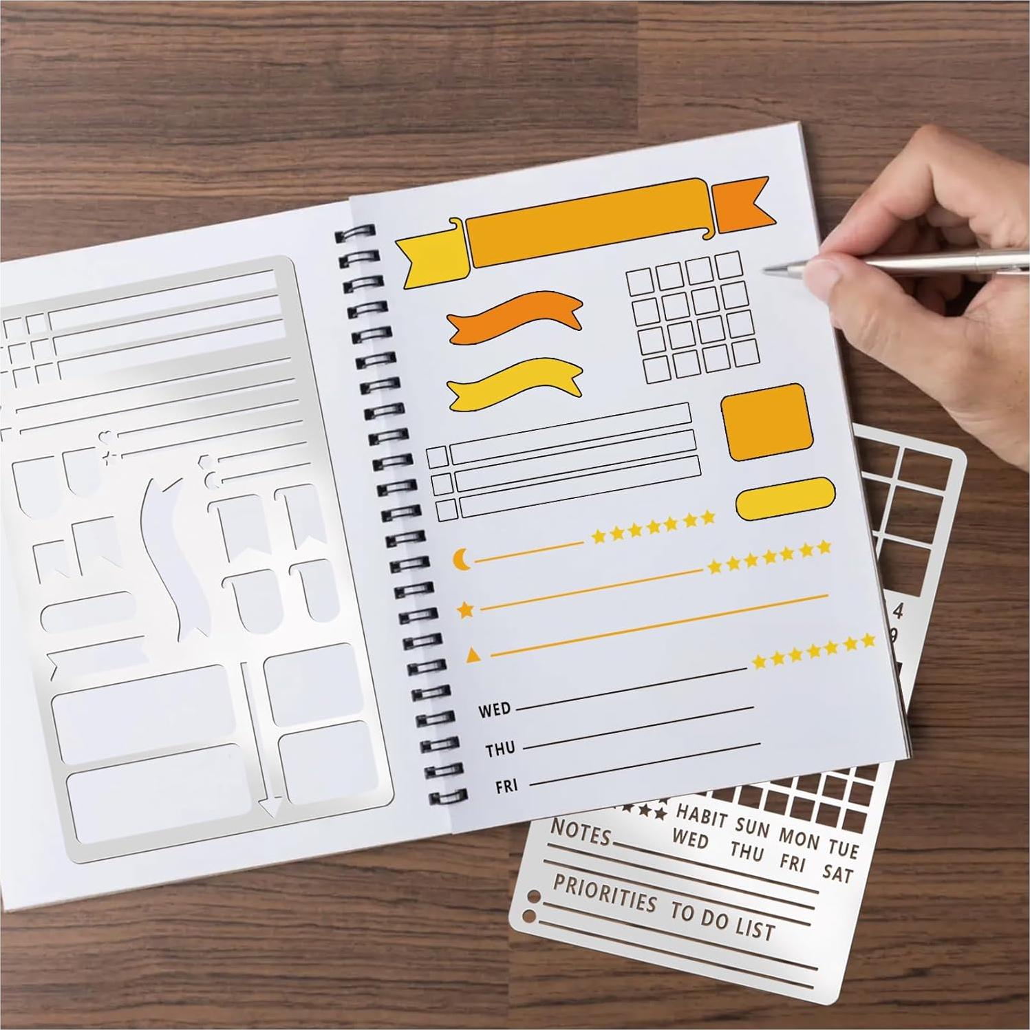 Plantillas de Diario de Metal Boqon - Acero Inoxidable A5